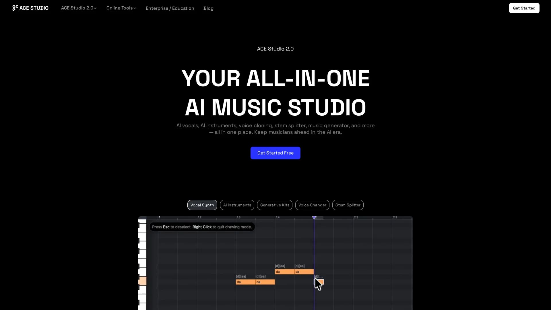ace-studio-ai homepage