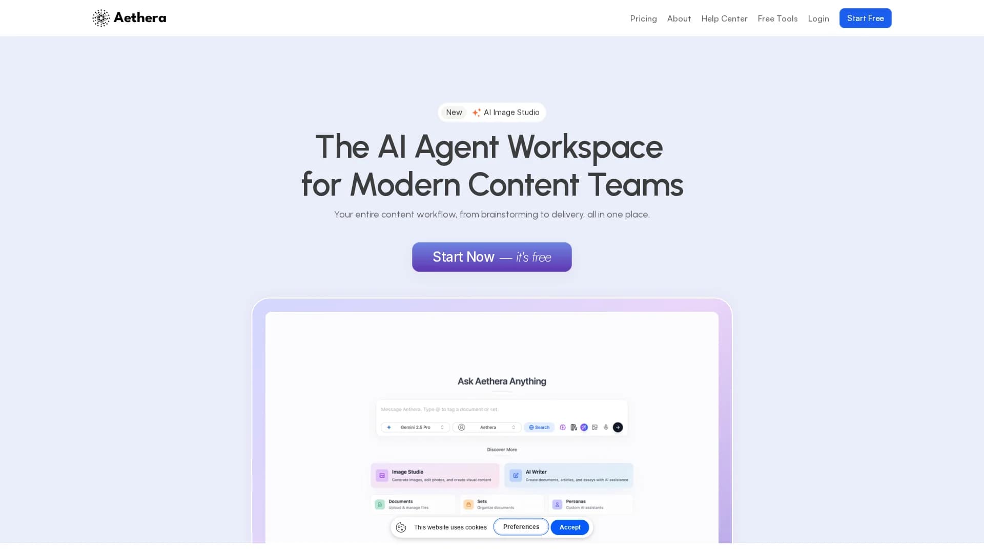 aethera-ai homepage