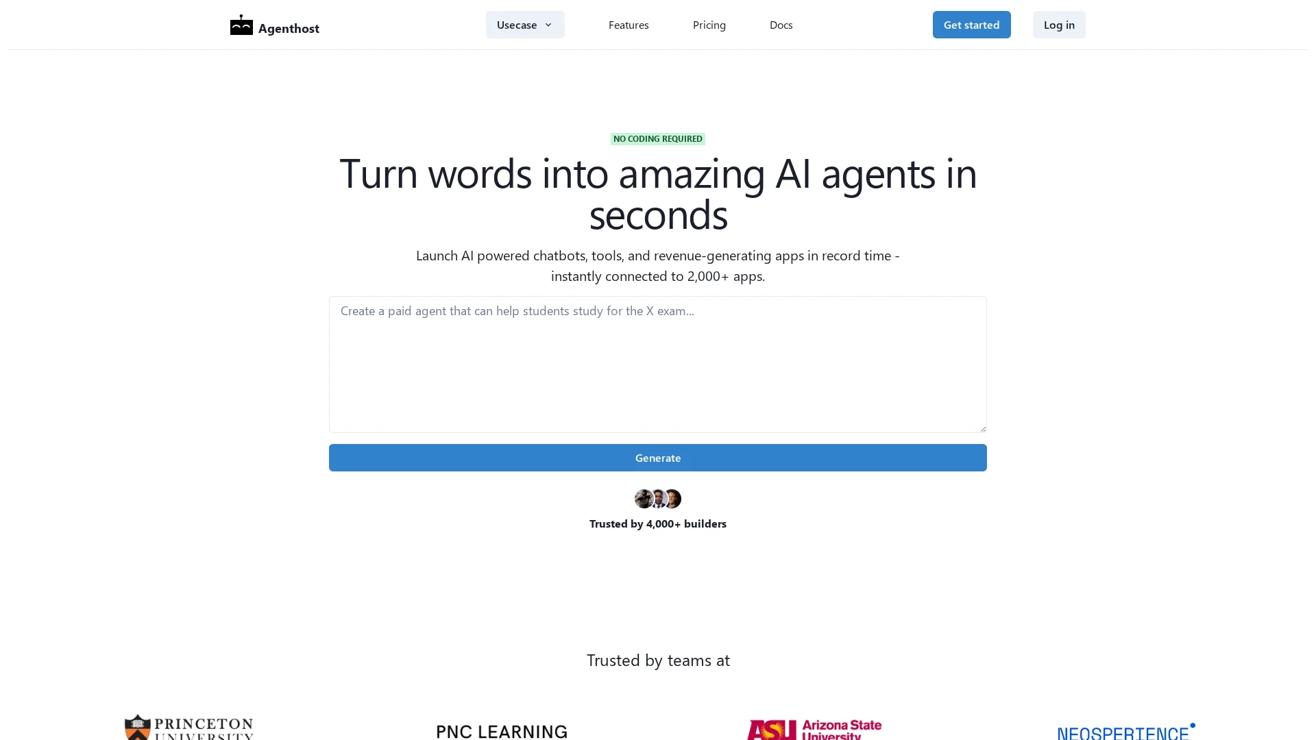 agenthost-ai homepage