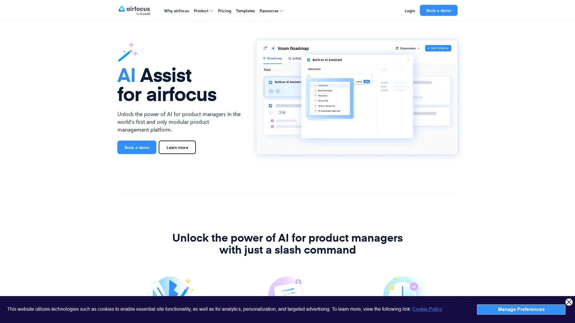 ai-assist-by-airfocus homepage