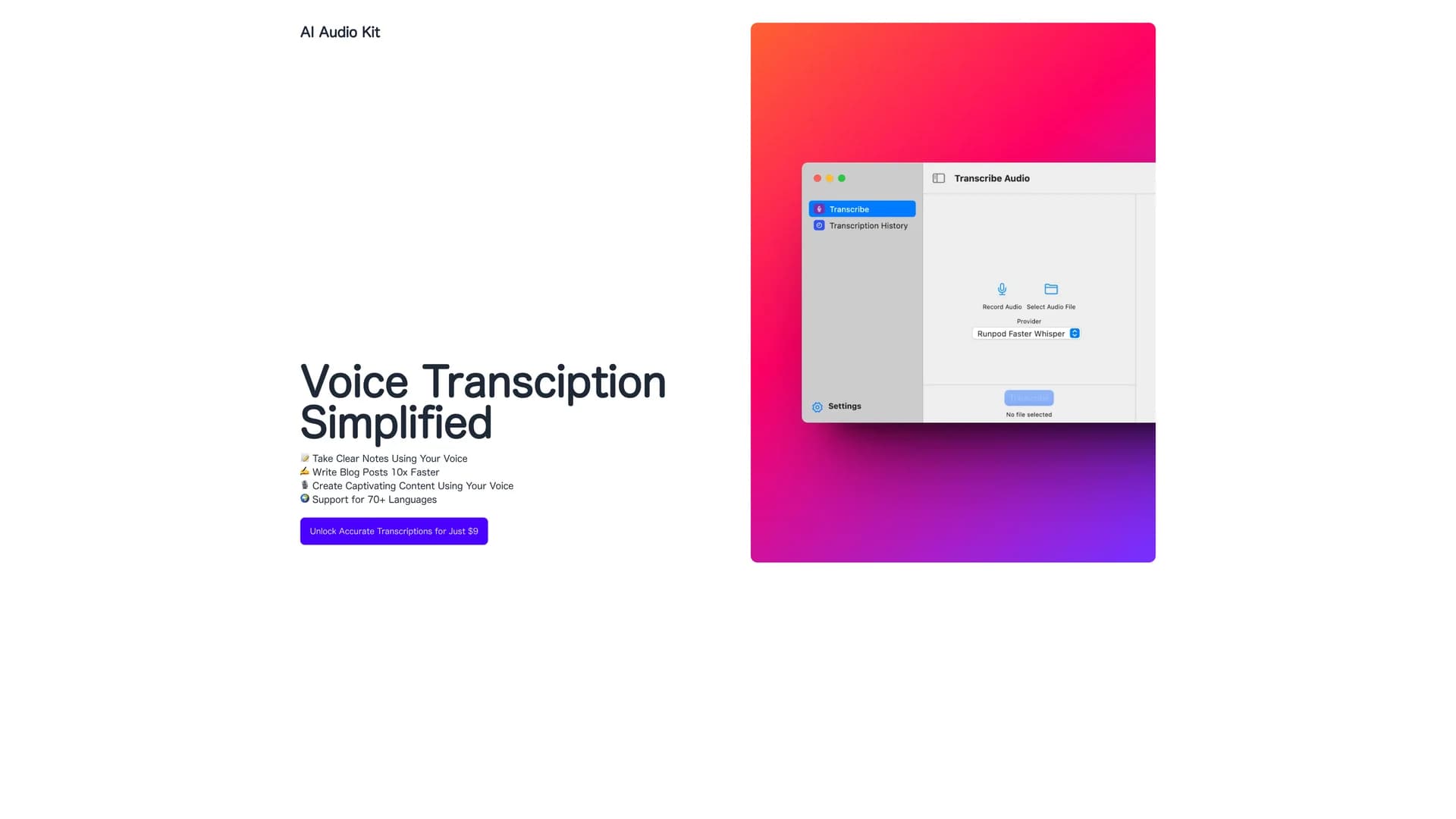 ai-audio-kit homepage