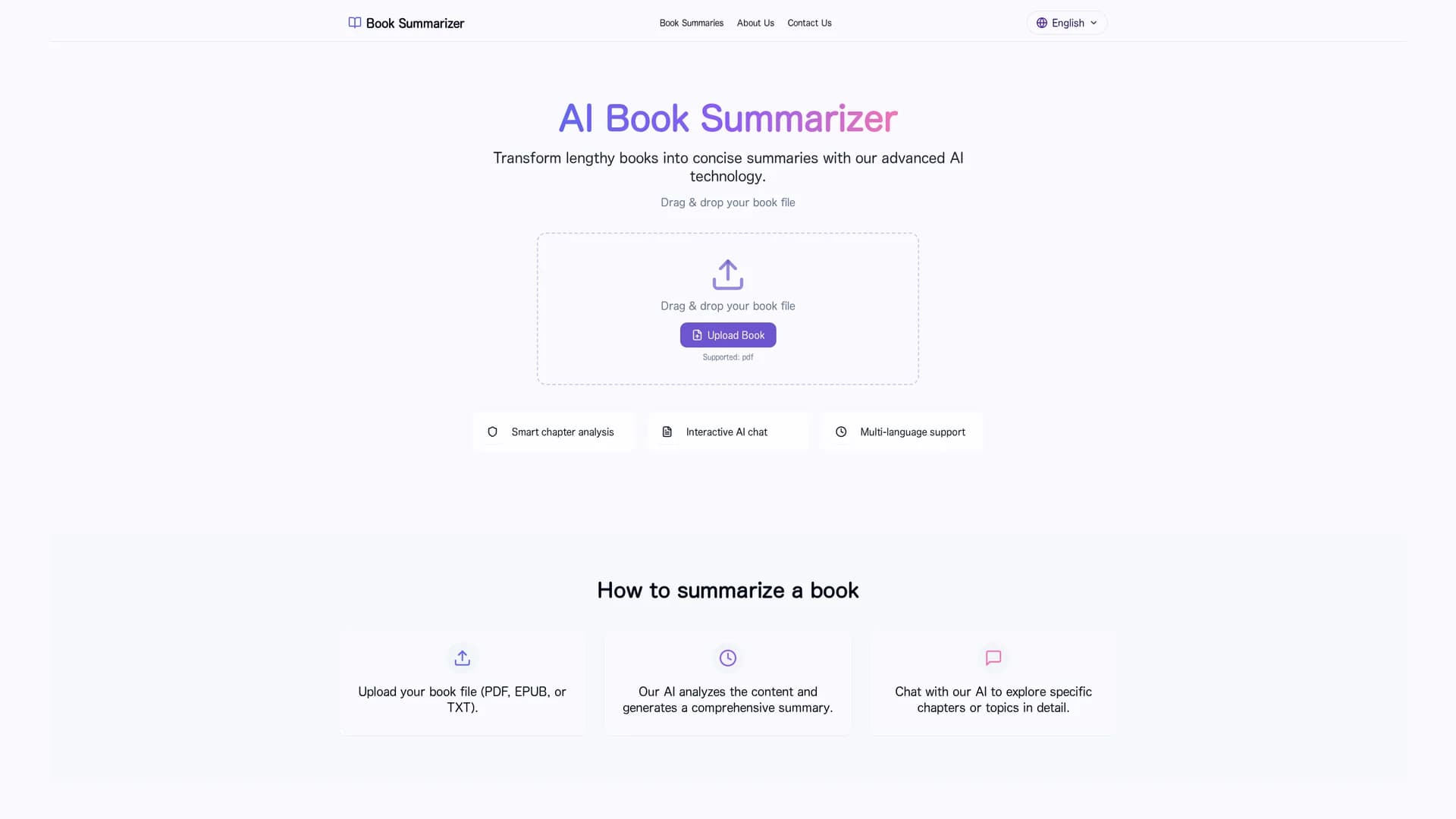 ai-book-summarizer homepage