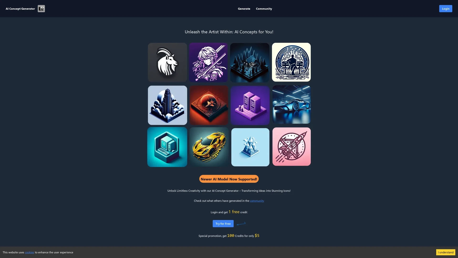 ai-concept-generator homepage