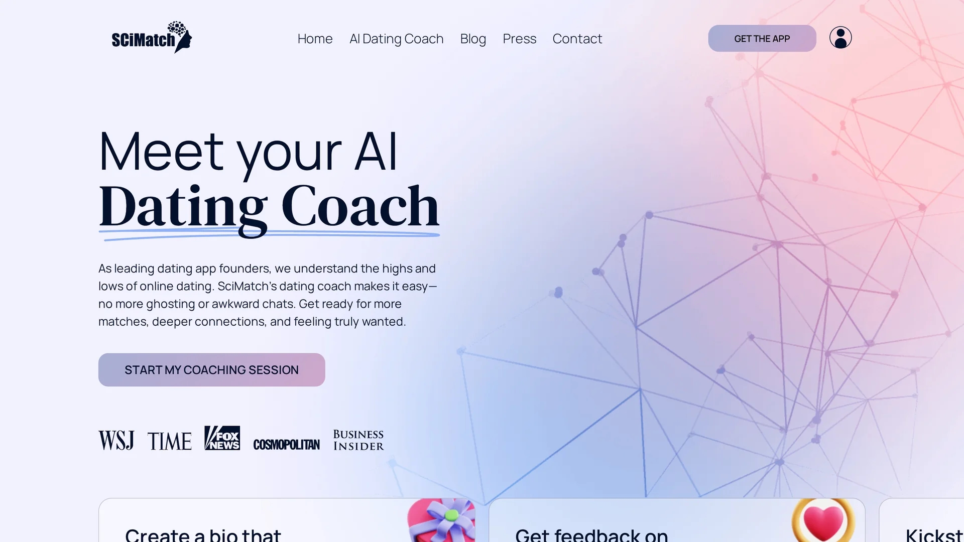 ai-dating-coach-scimatch homepage