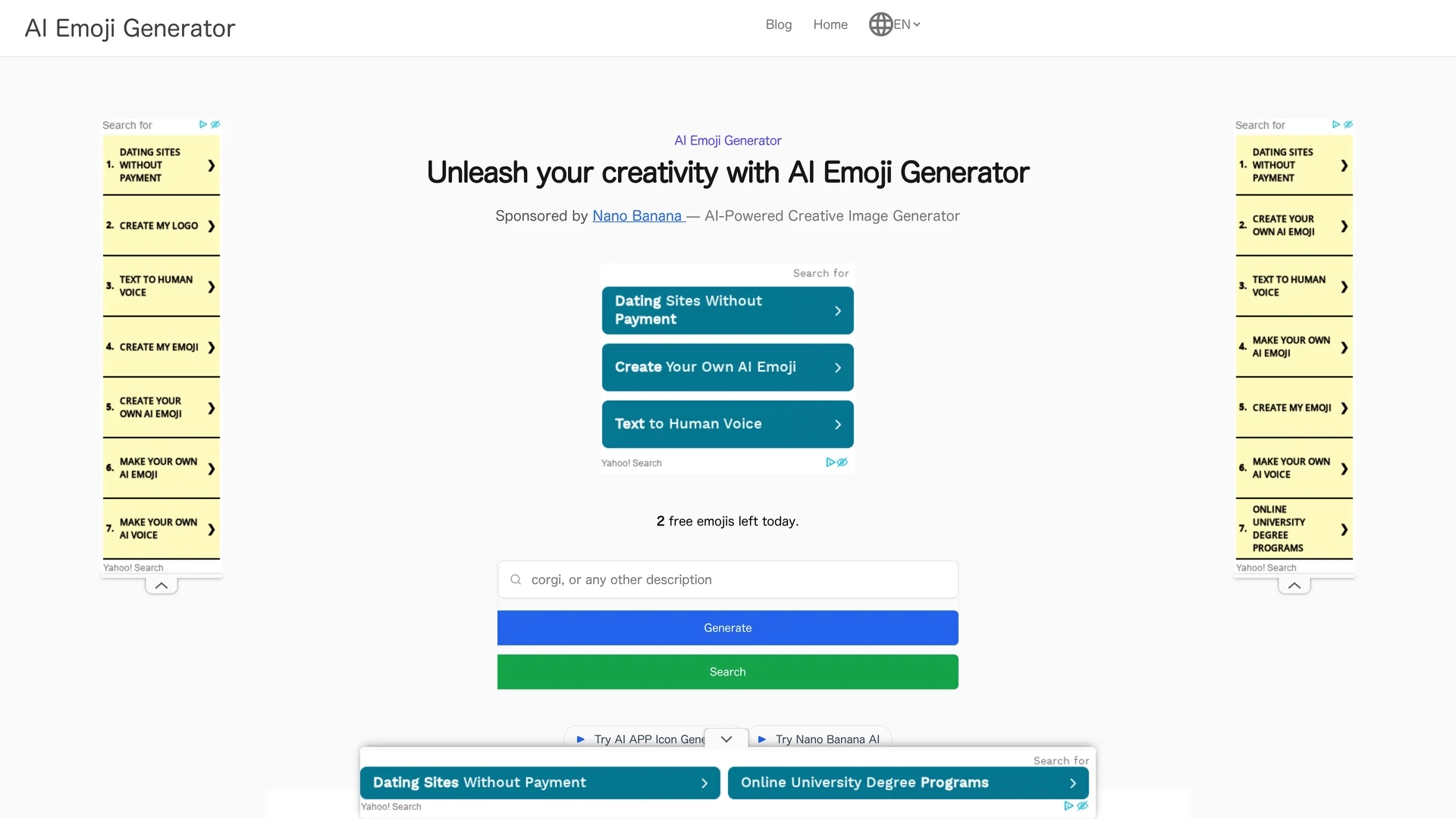 ai-emoji-generator homepage
