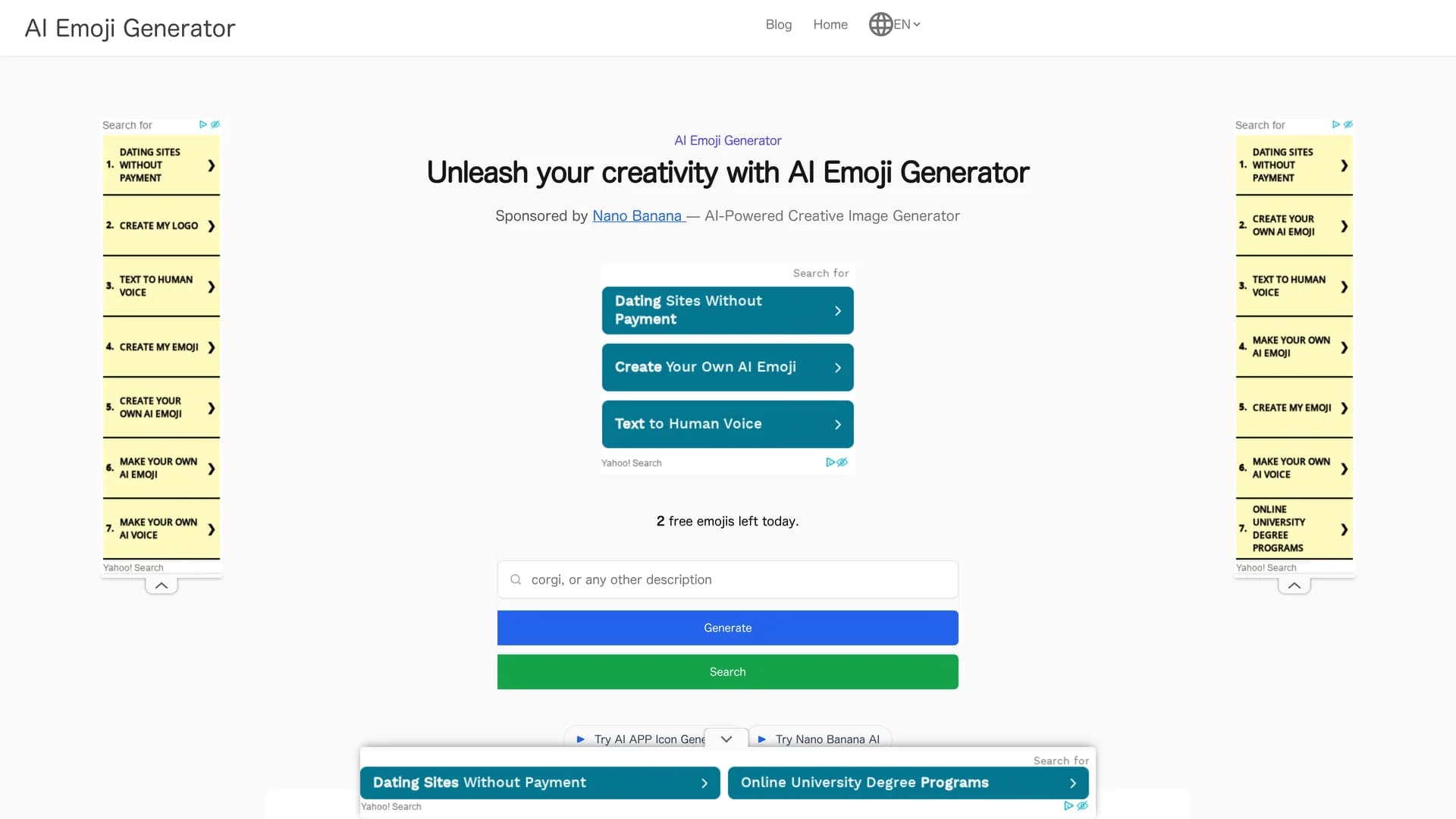 ai-emoji-generator homepage