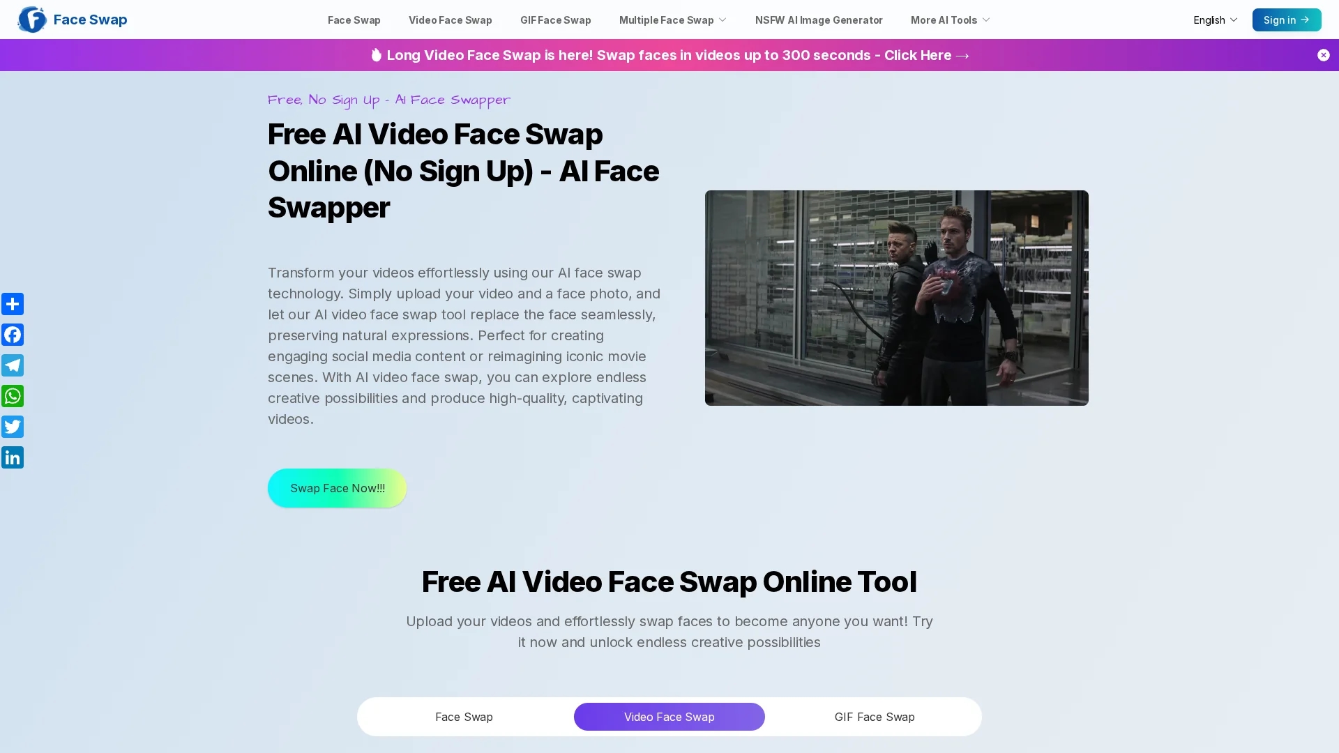 ai-face-swapper-io homepage