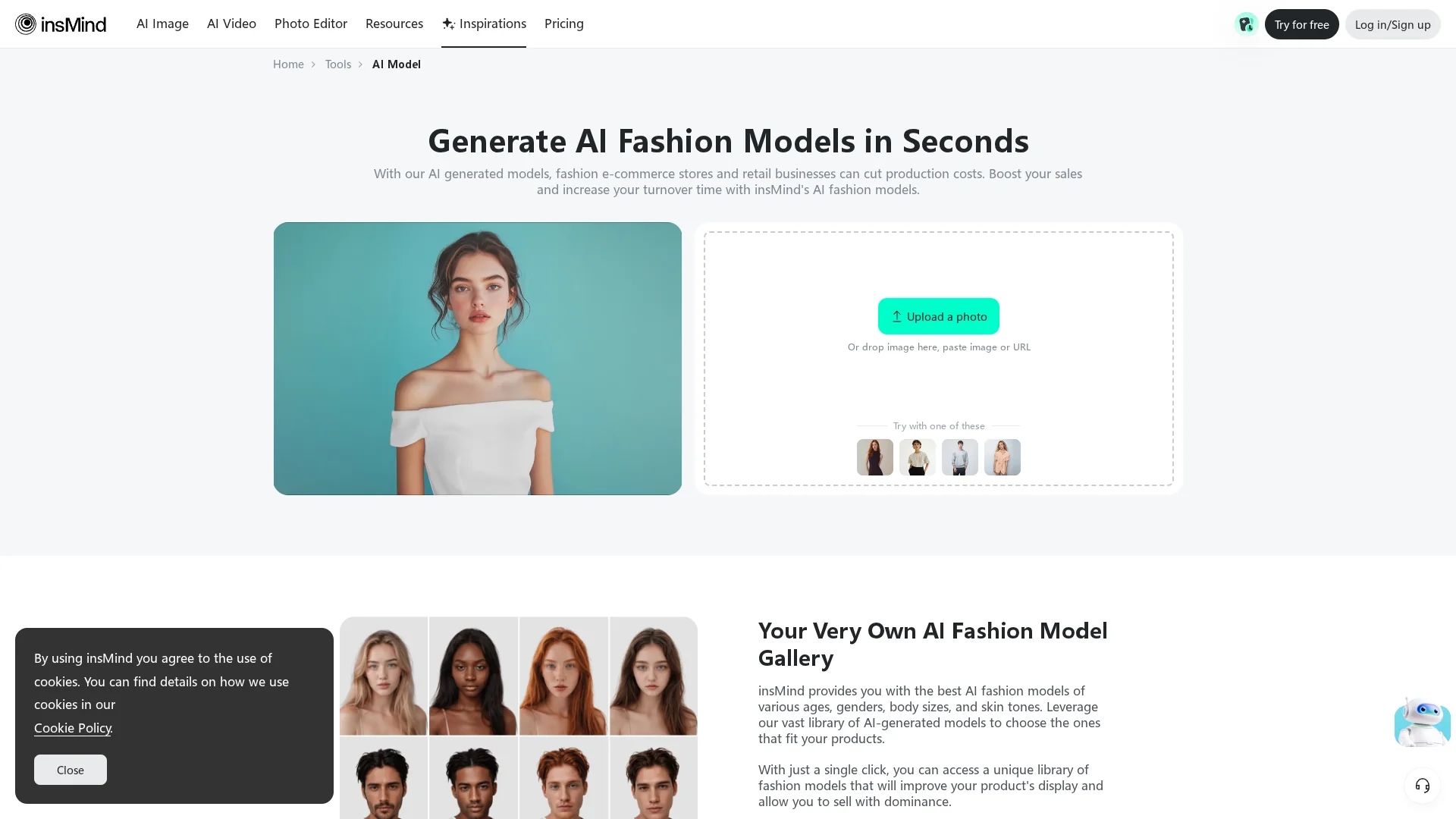 ai-fashion-models-face-swap-by-insmind homepage