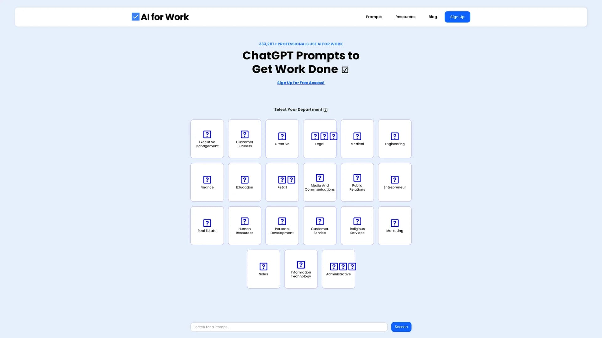 ai-for-work homepage