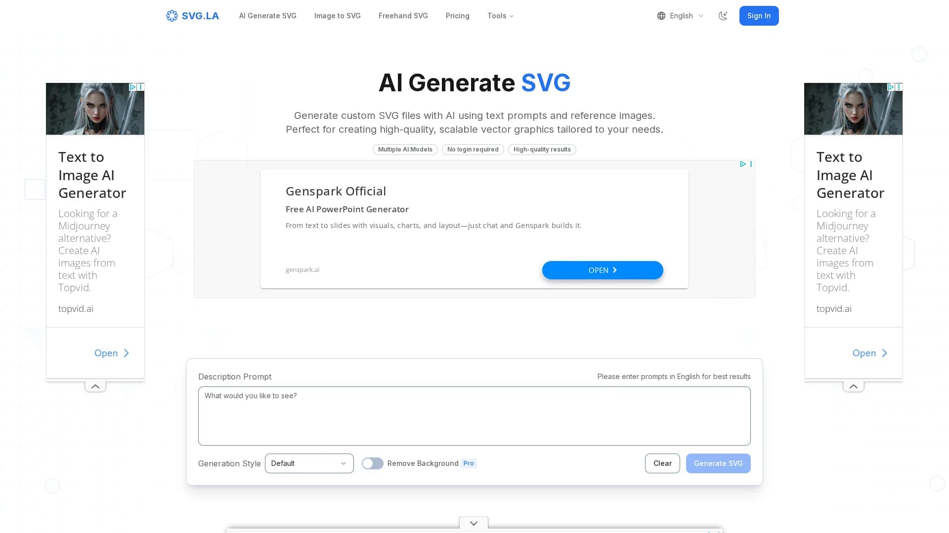 ai-generate-svg-by-svg-la homepage