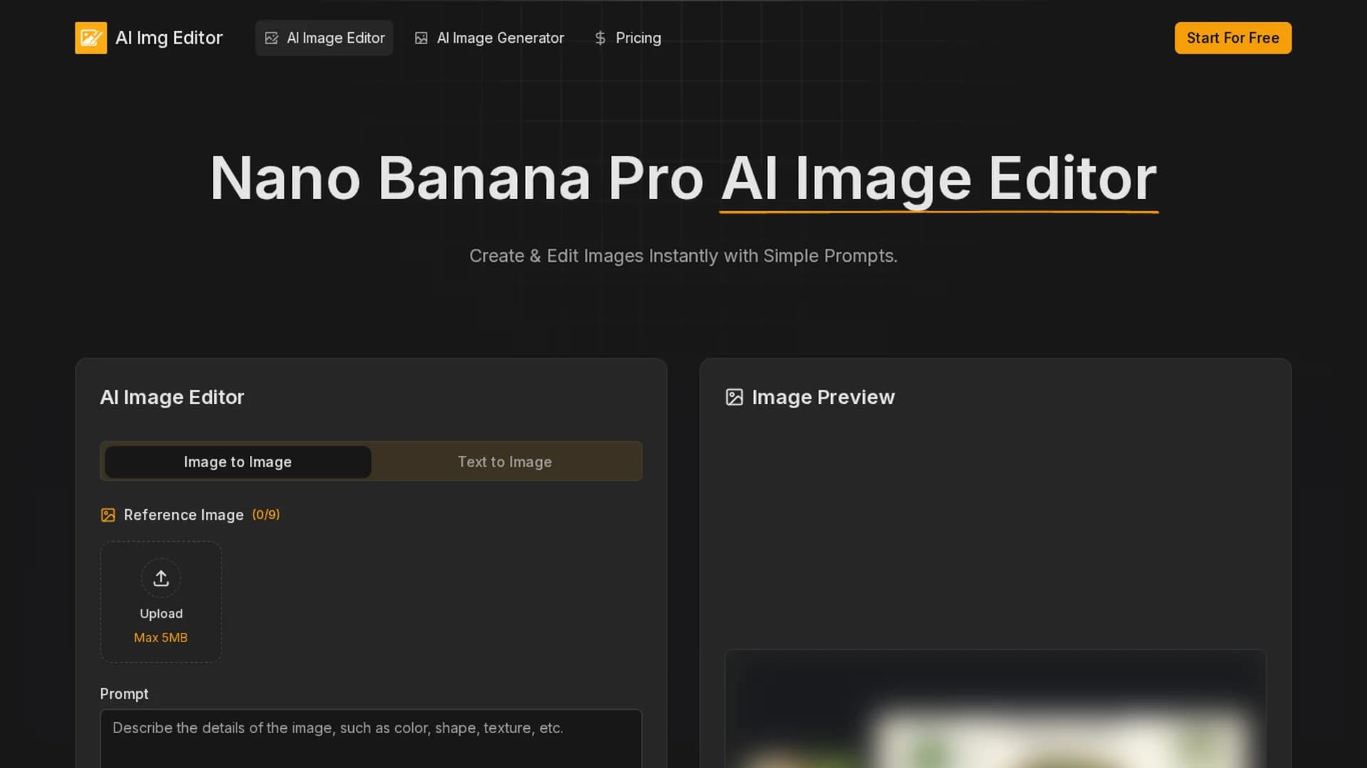 ai-image-editor-ai homepage