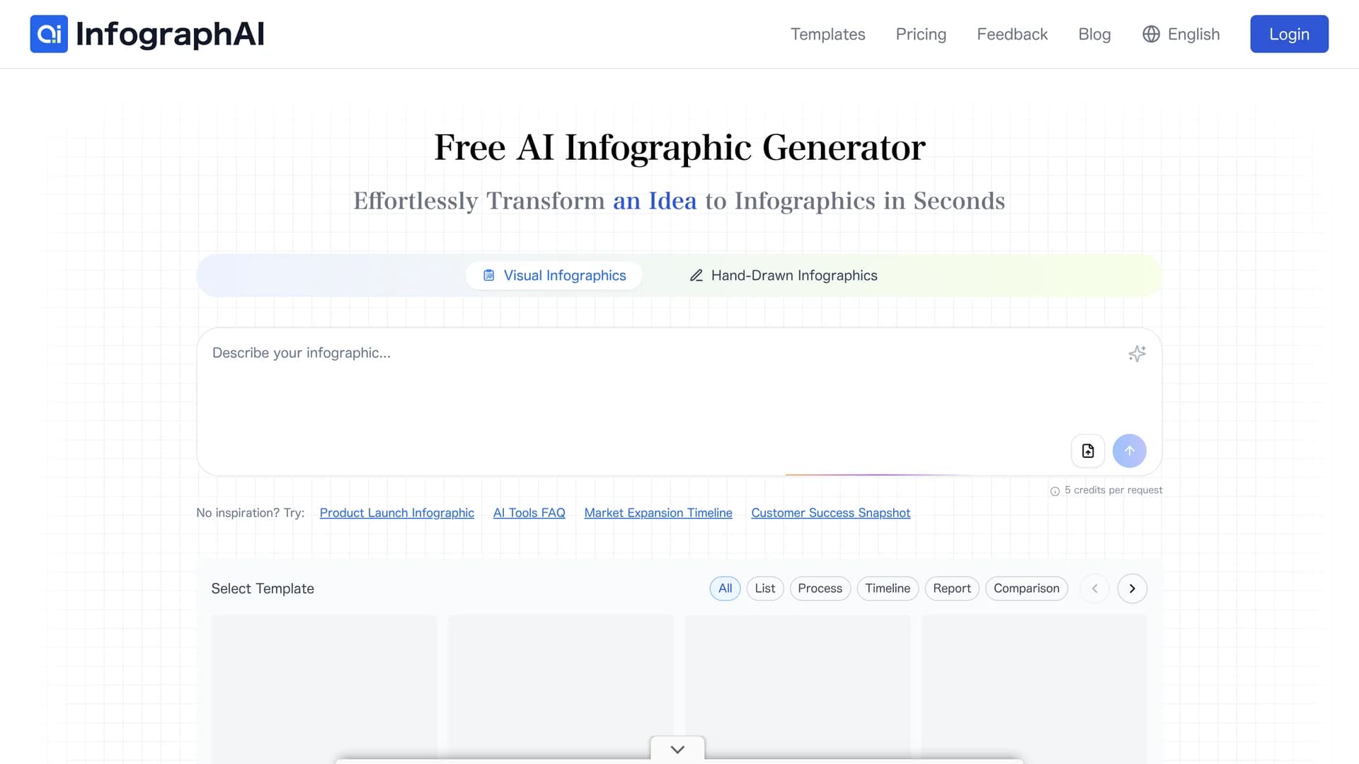 ai-infographic-generator homepage