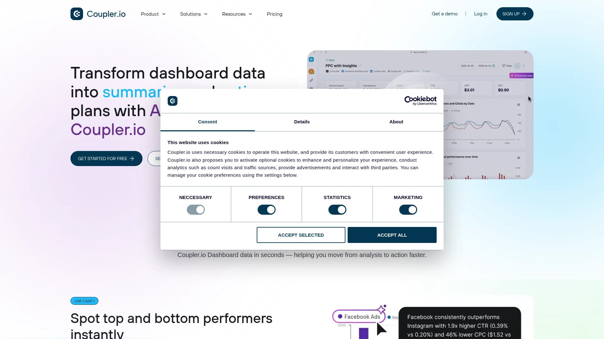 ai-insights-coupler-io homepage
