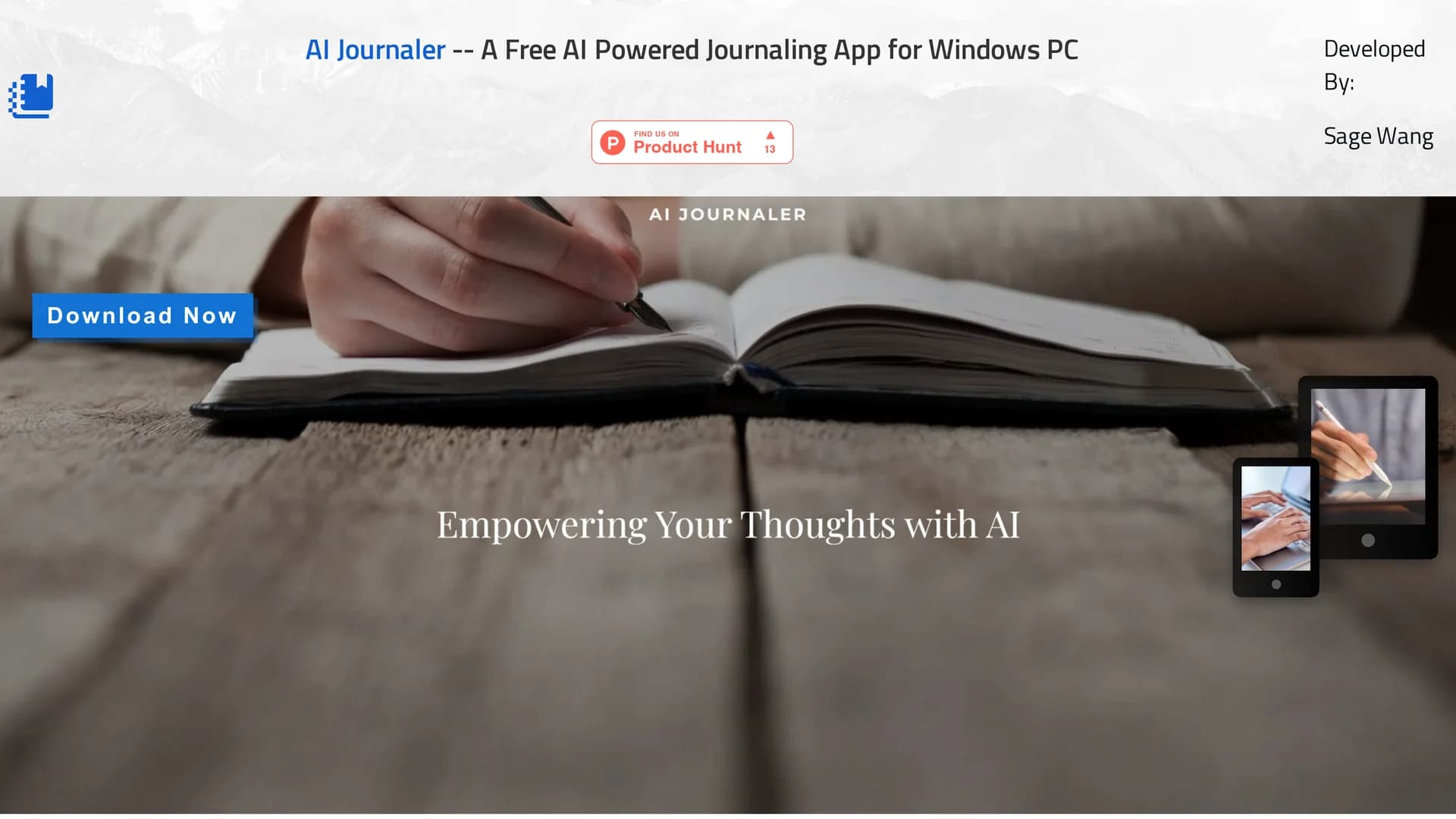 ai-journaler homepage