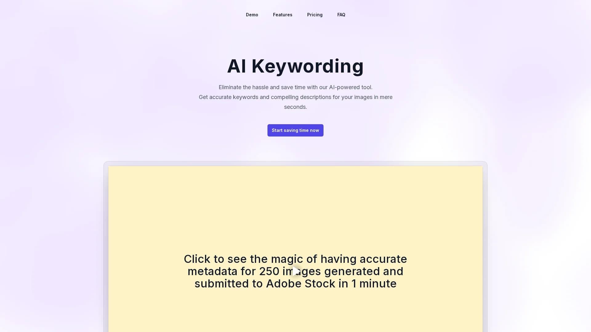 ai-keywording homepage