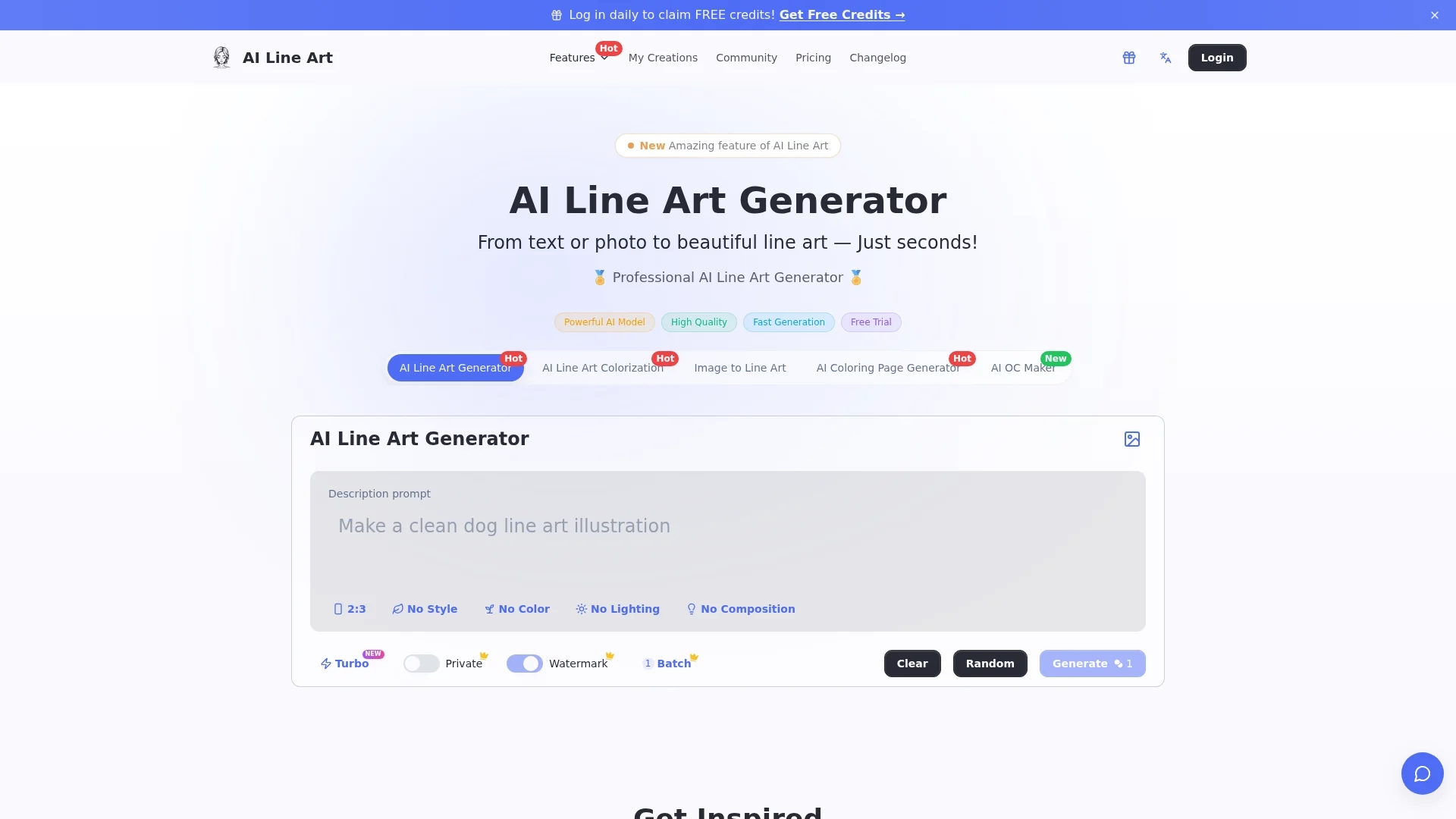ai-line-art homepage