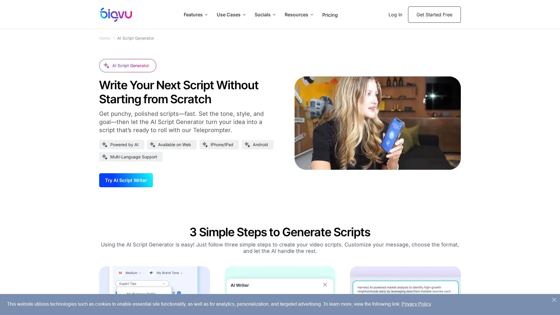 ai-magic-writer homepage