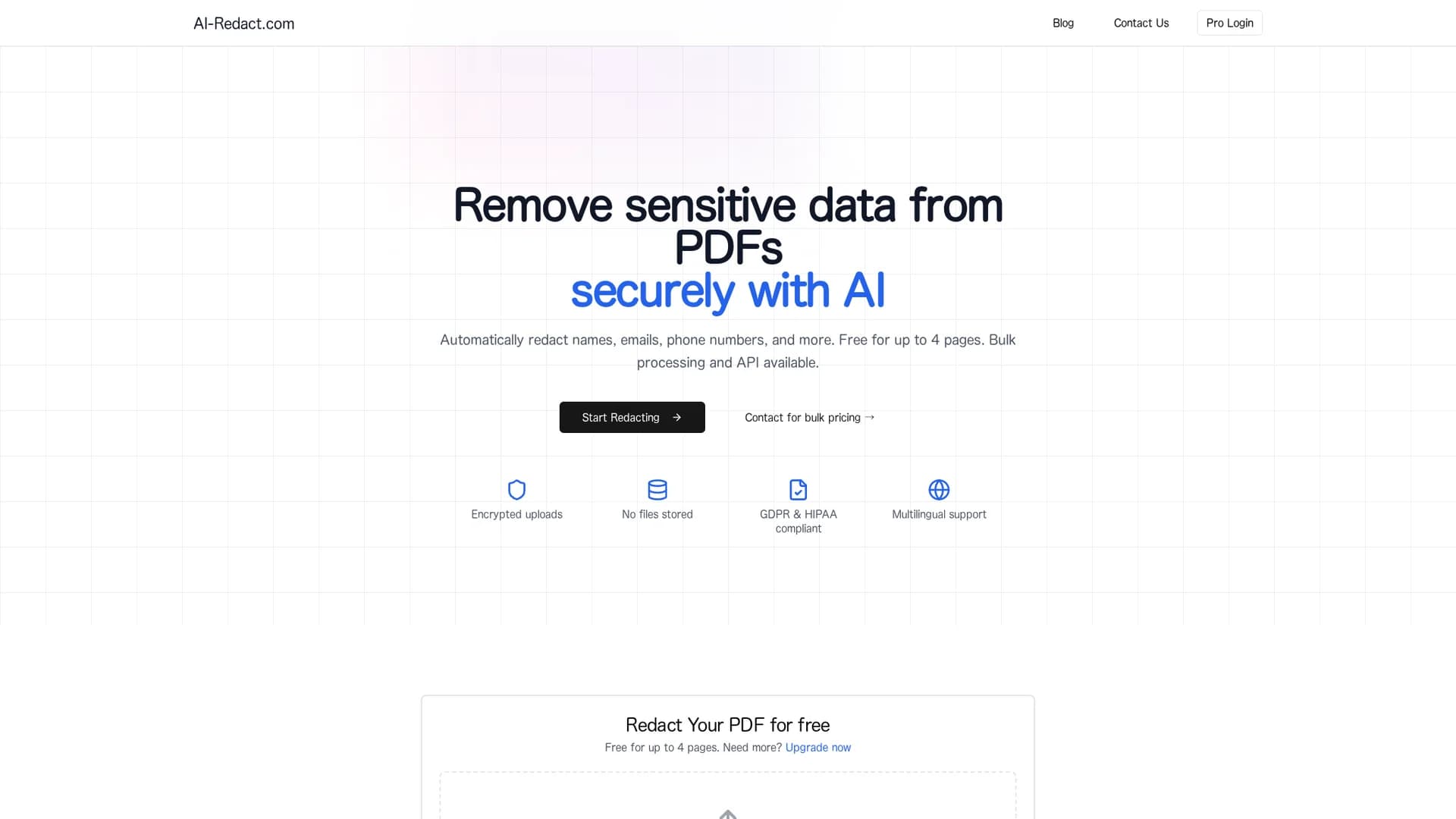 ai-pdf-redaction-tool homepage