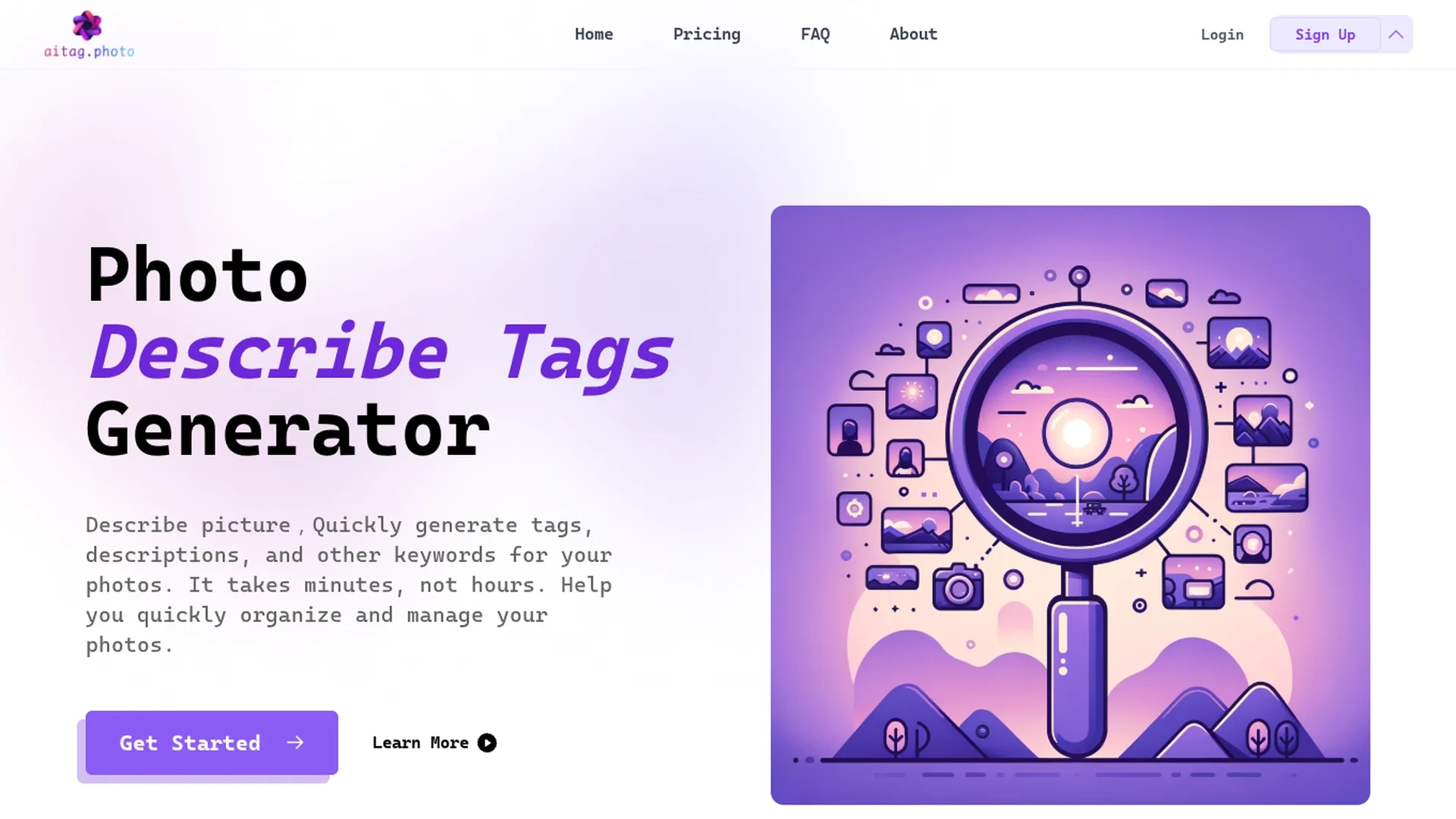 ai-photo-tags homepage