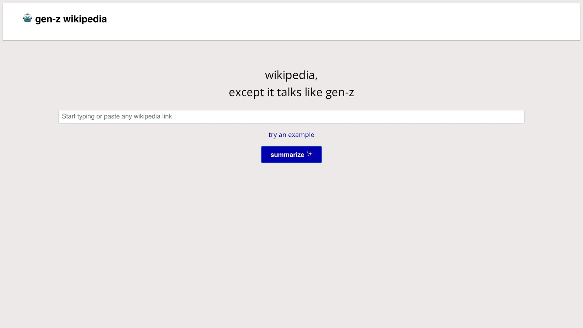ai-powered-wikipedia-summarizer homepage