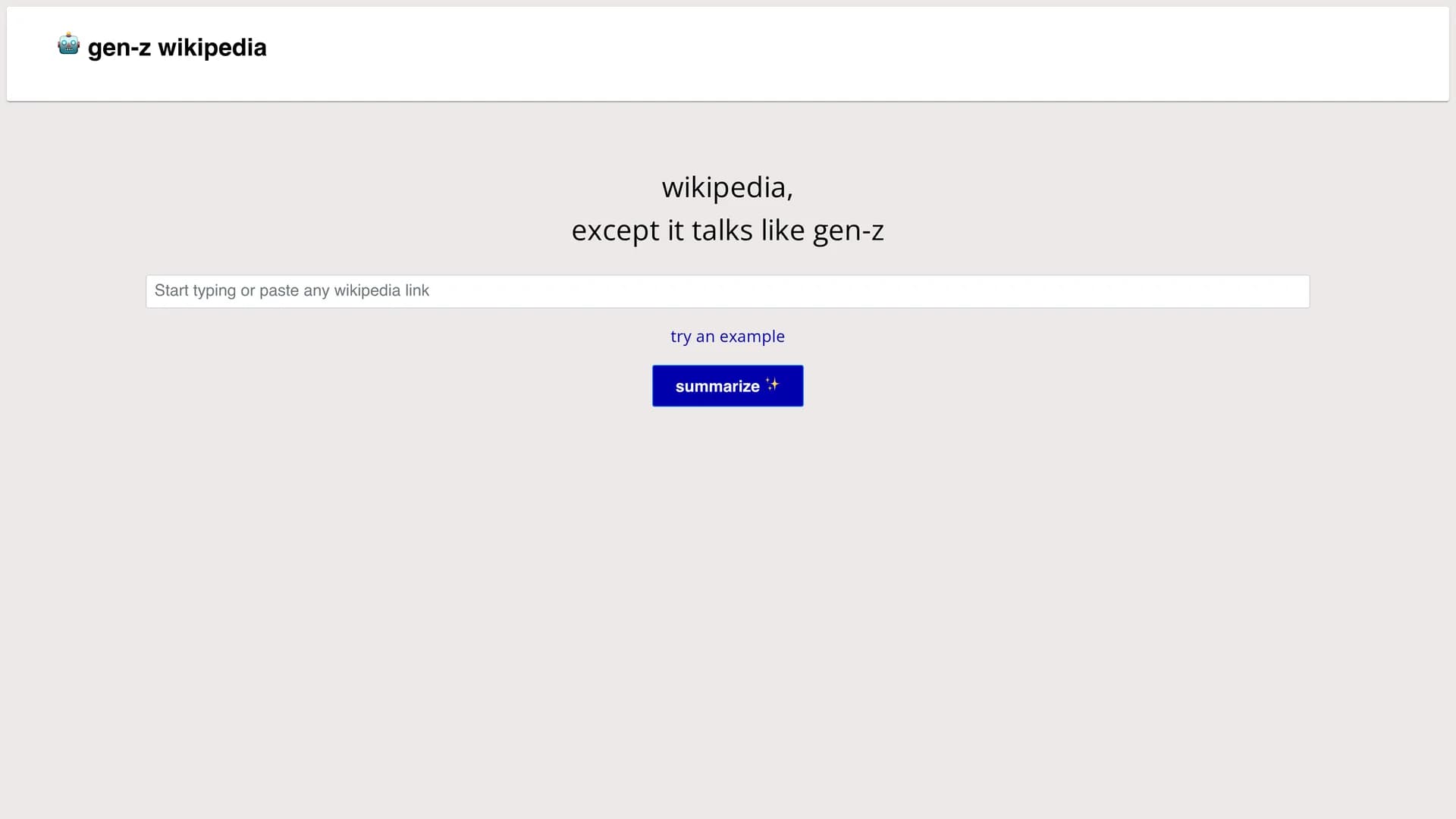 ai-powered-wikipedia-summarizer homepage