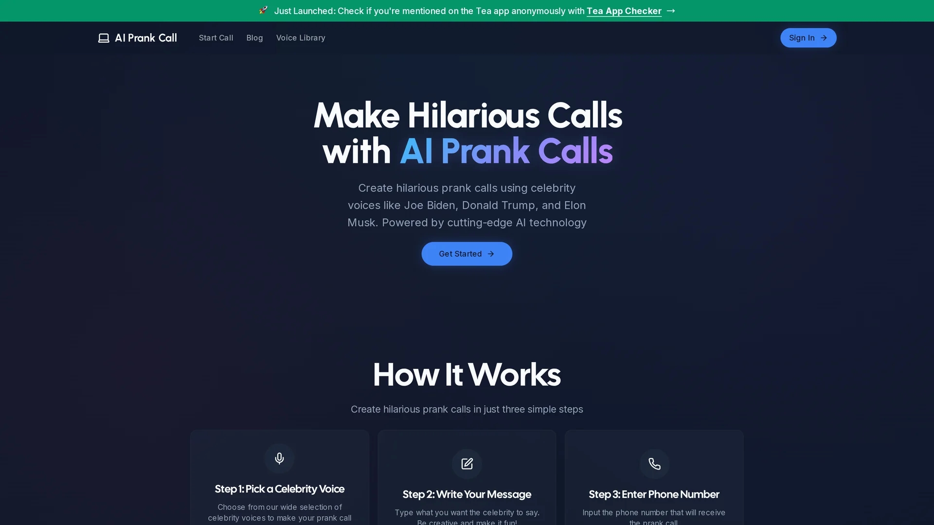 ai-prank-call homepage