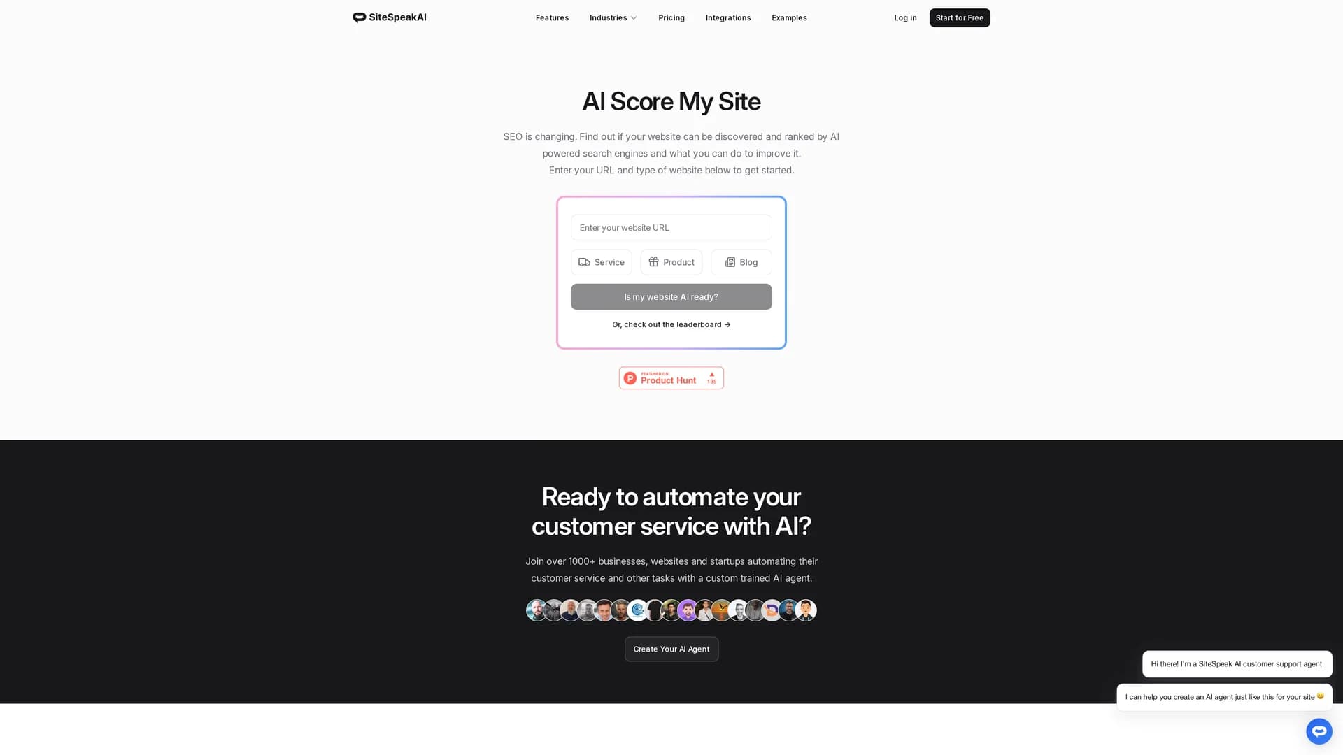 ai-score-my-site homepage