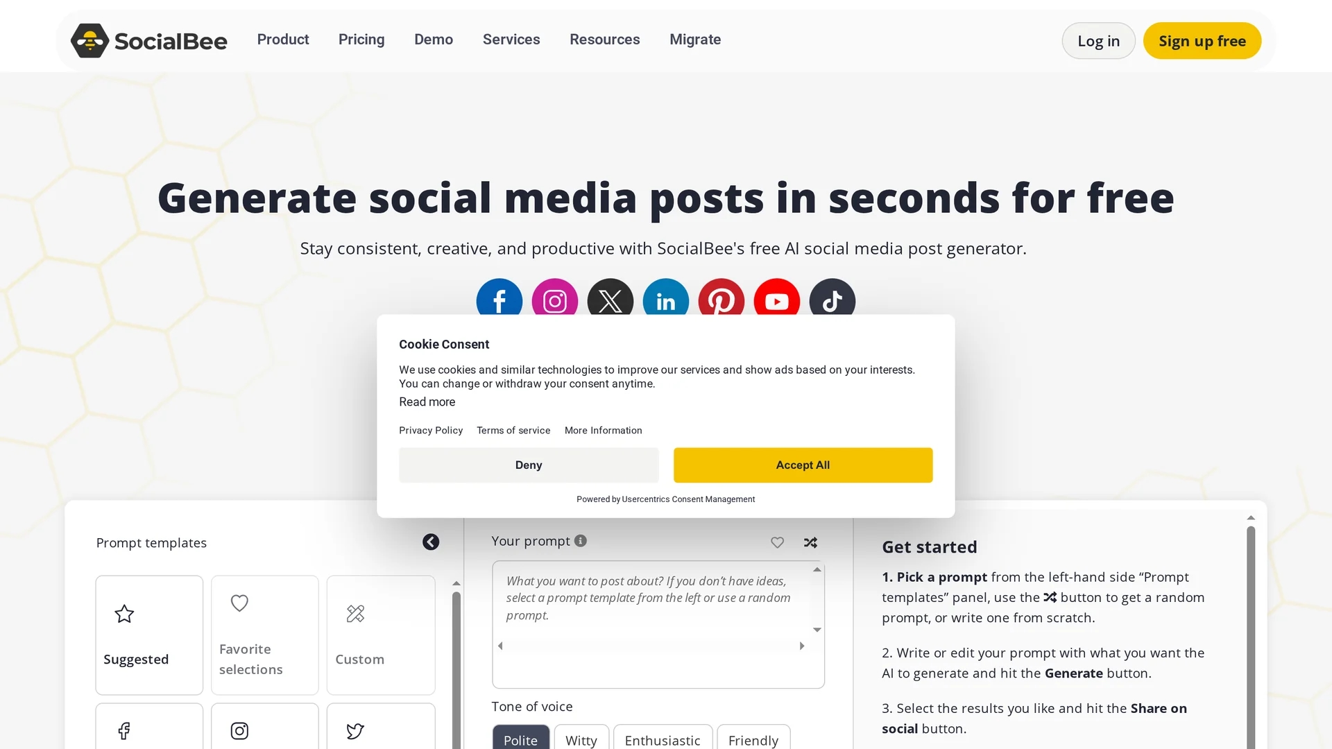 ai-social-post-generator homepage