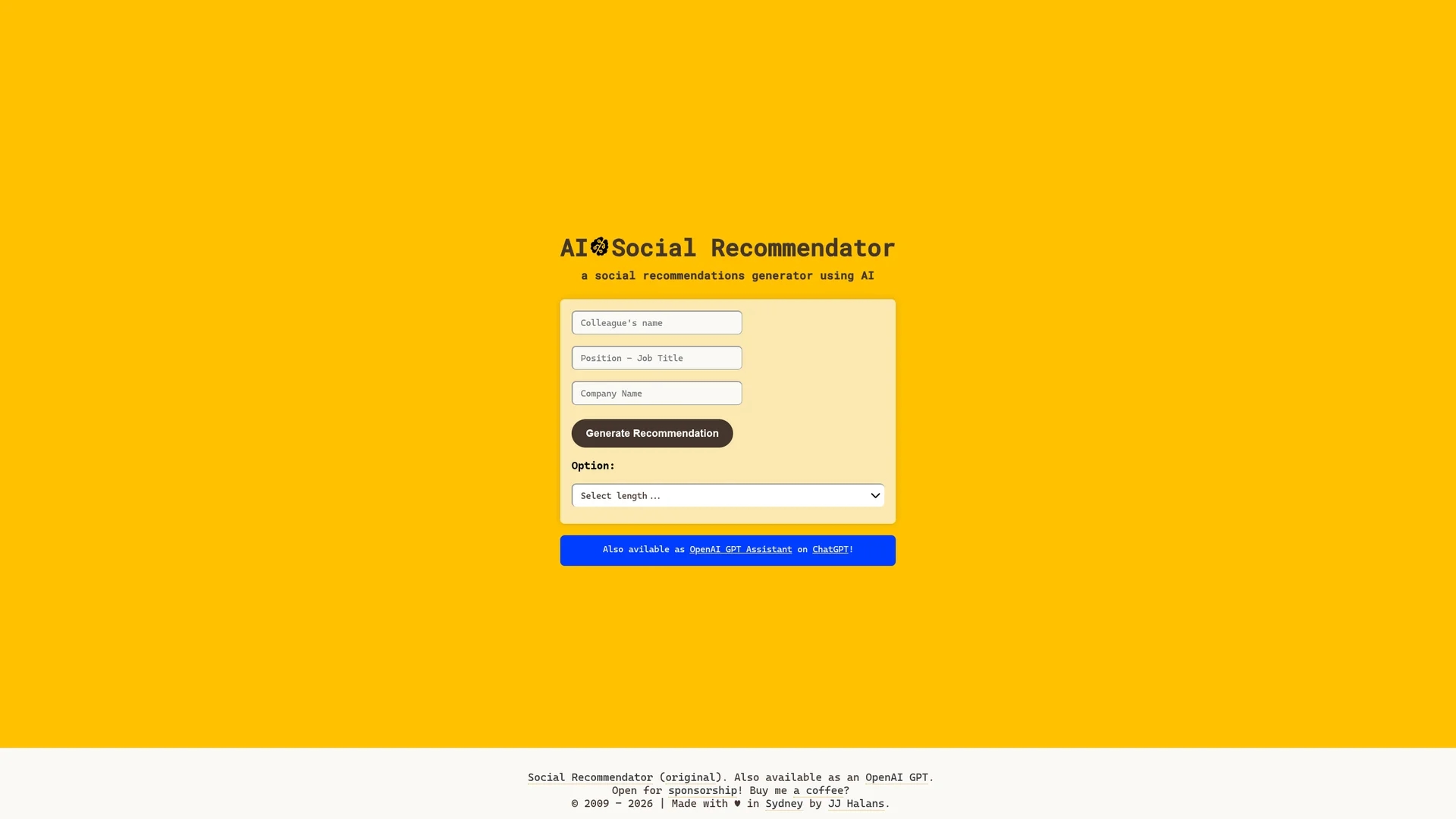 ai-social-recommendator homepage