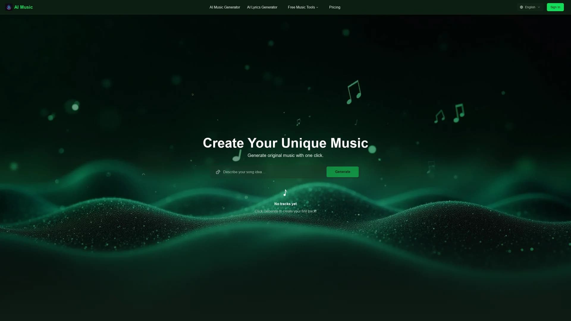 ai-song-creator homepage