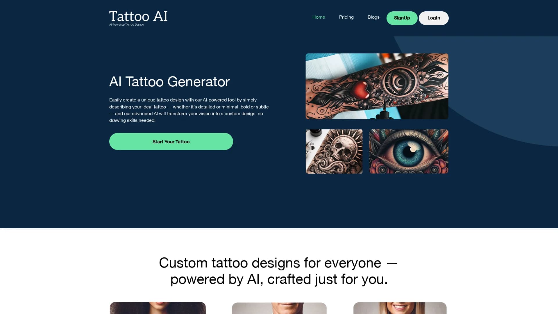 ai-tattoo-creator homepage