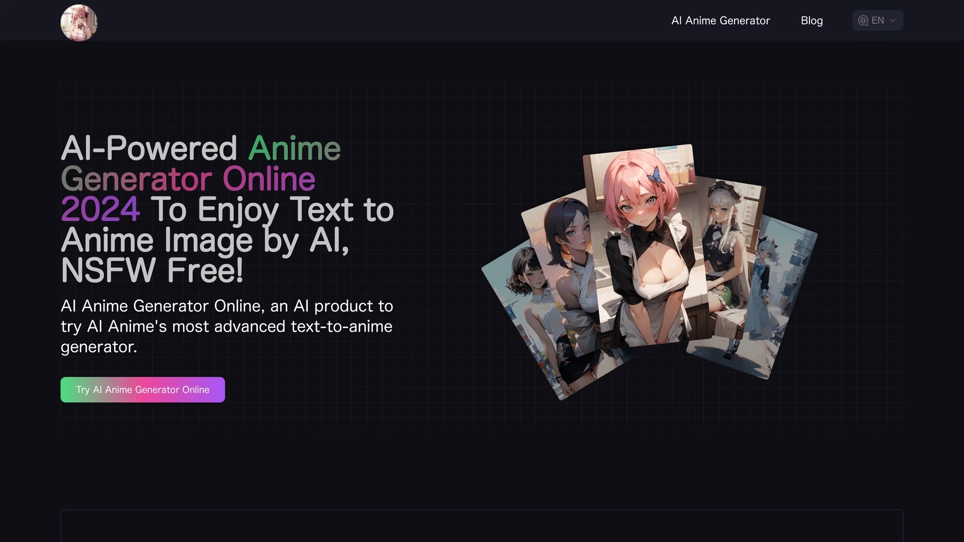 aianimegenerator-me homepage