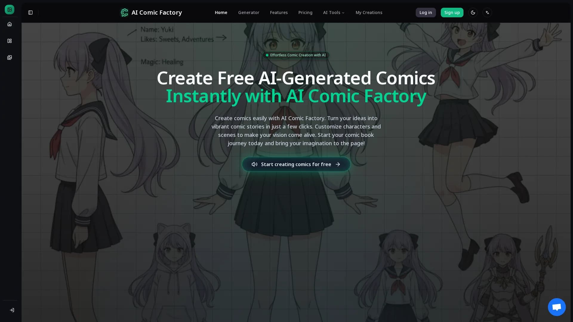 aicomicfactory-ai homepage