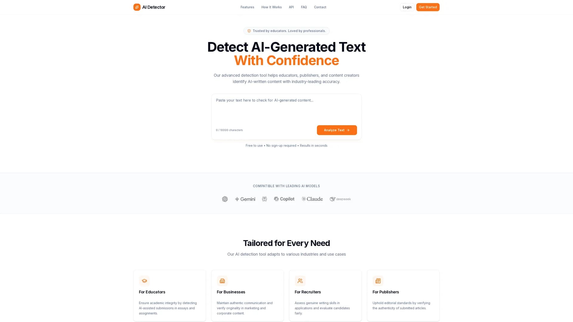 aidetector-review homepage