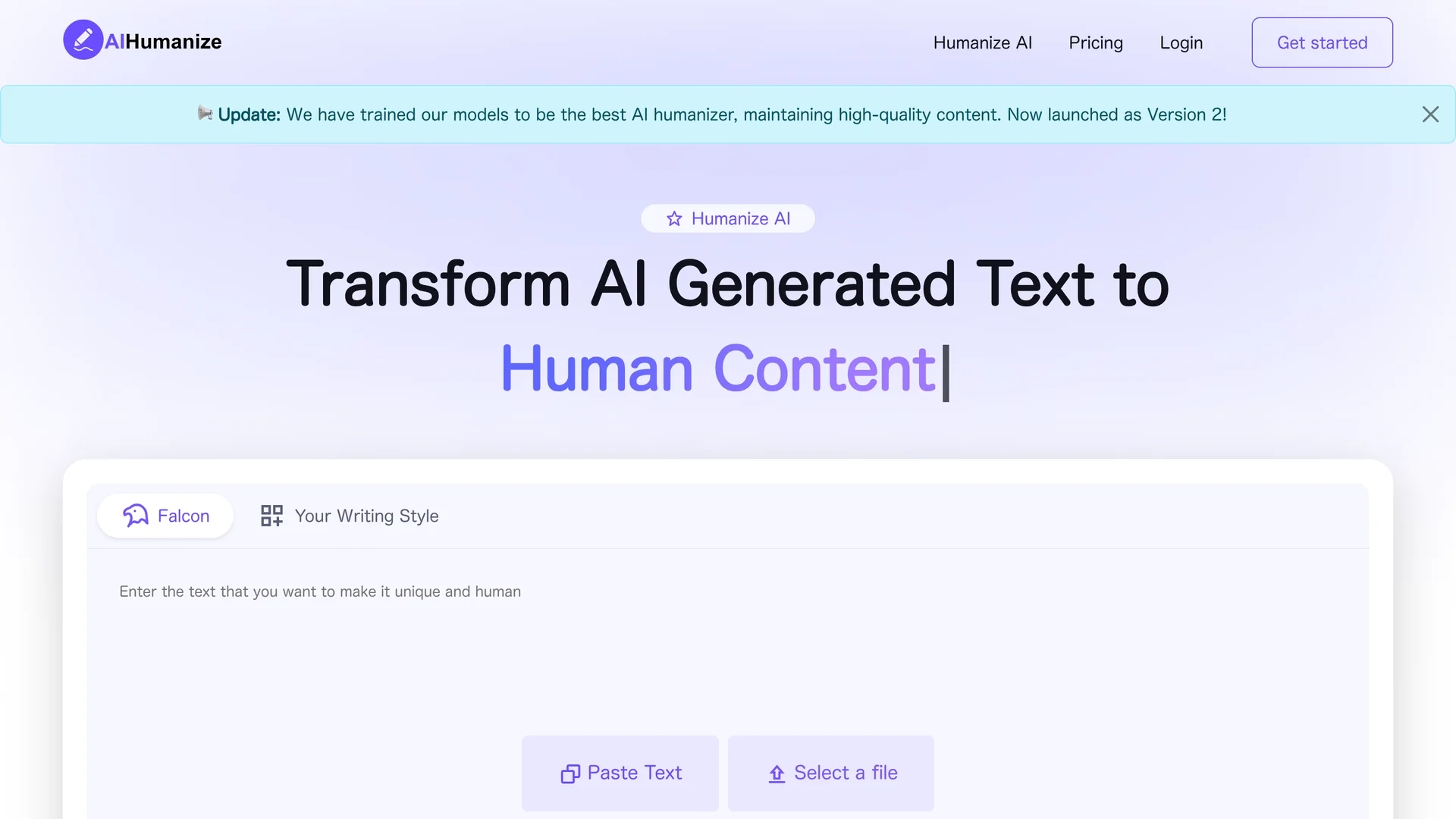 aihumanize homepage