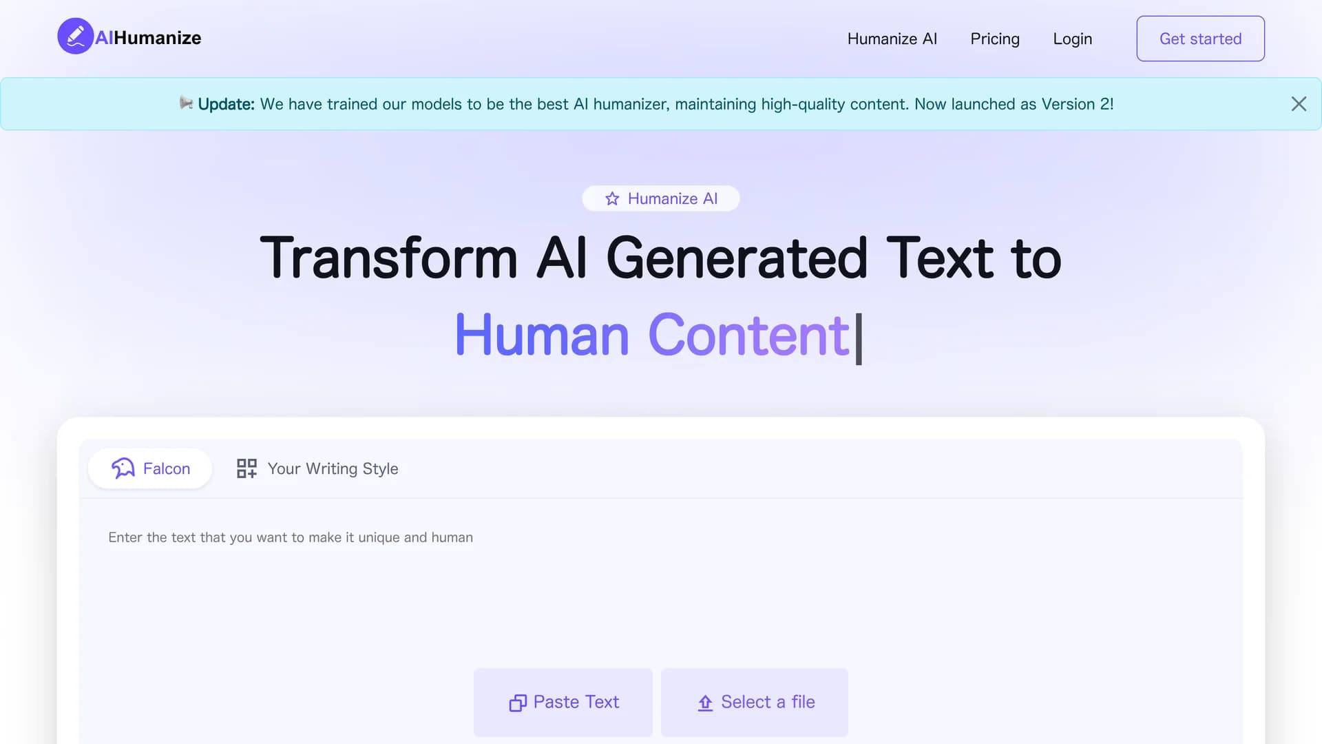 aihumanize homepage
