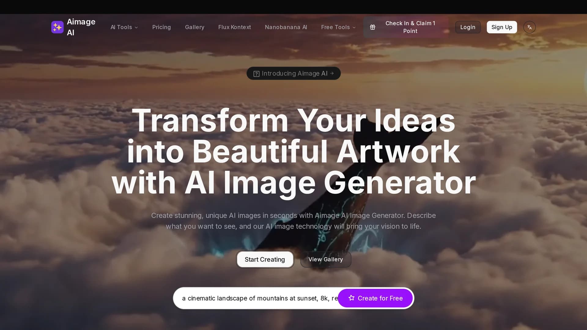 aimage-ai homepage