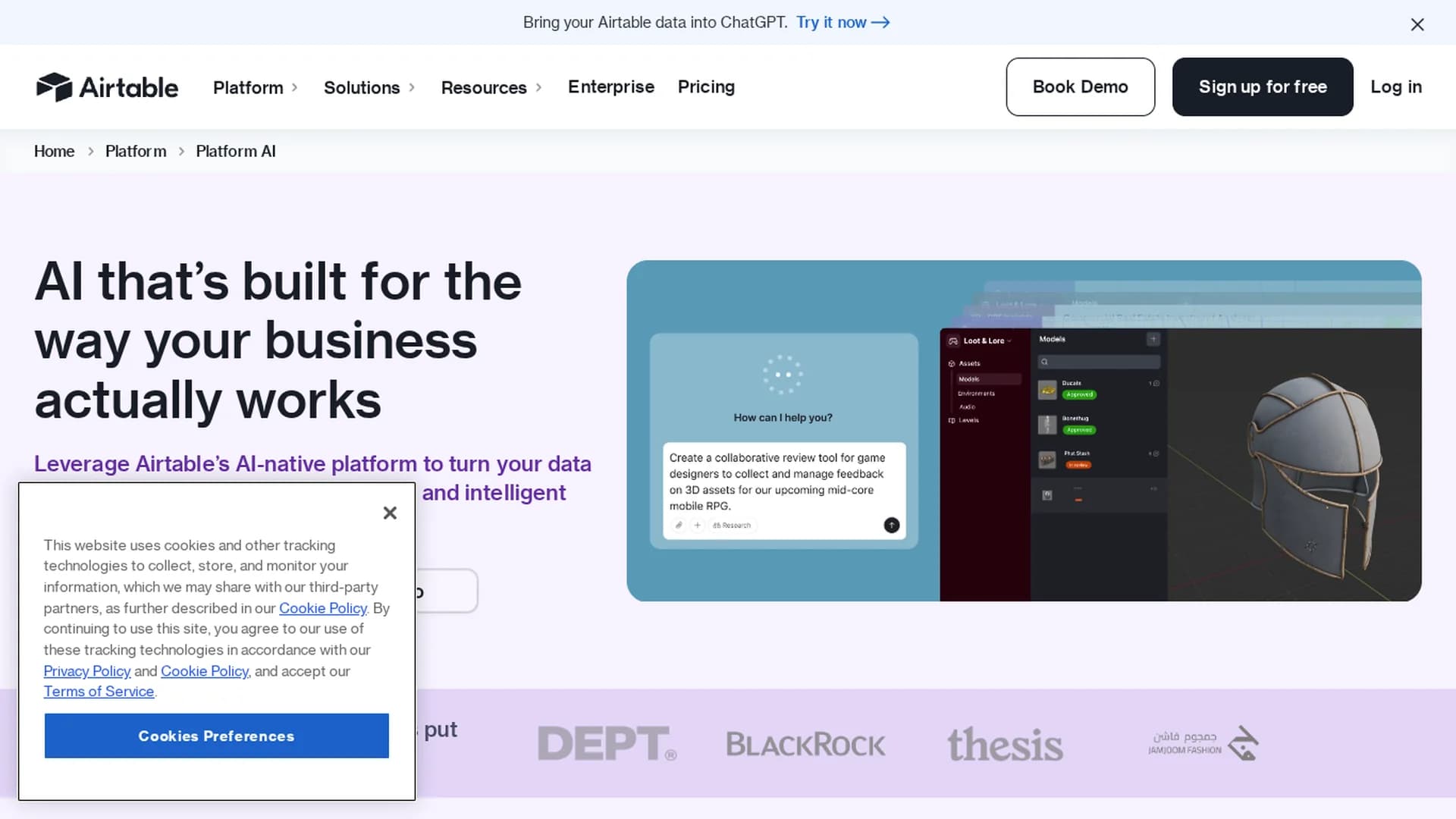 airtable-ai-assistant homepage