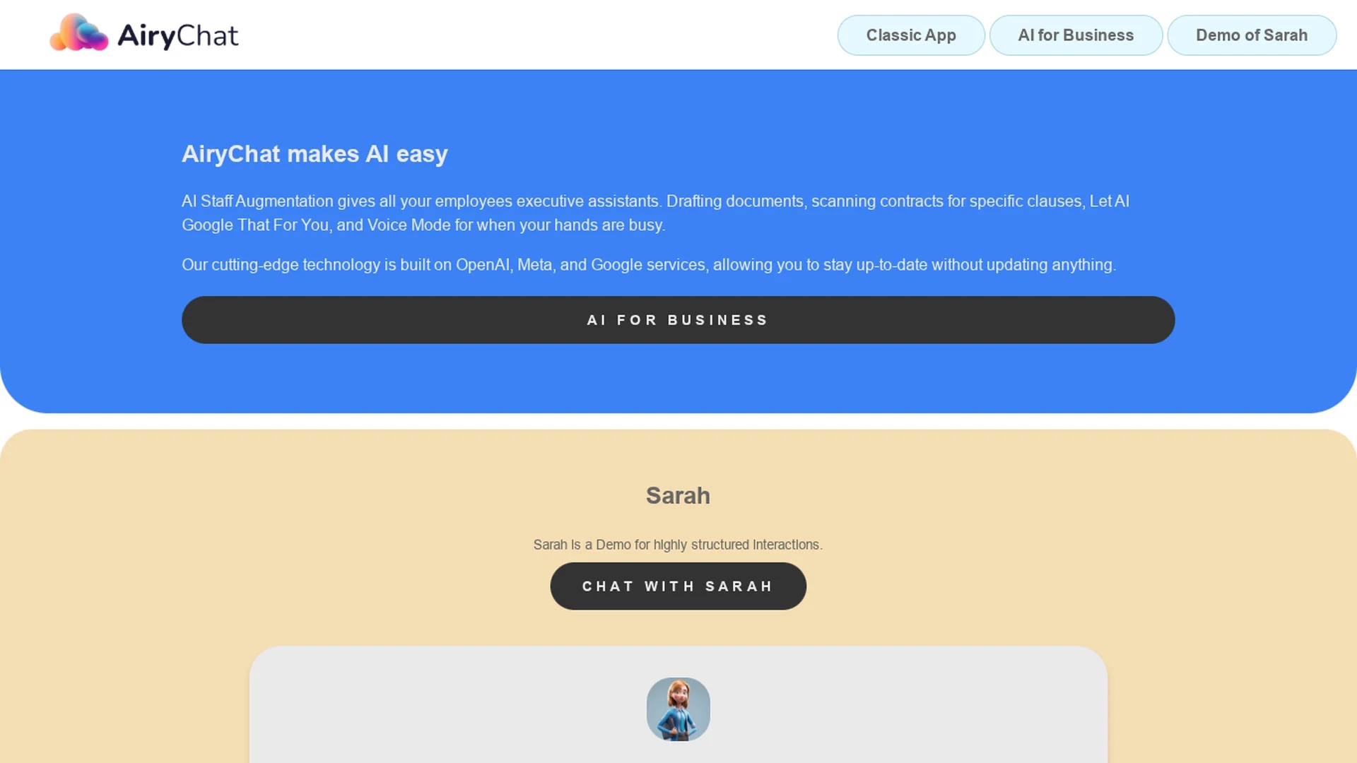 airychat homepage