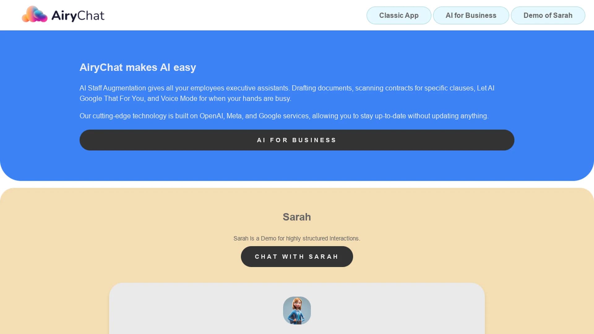 airychat homepage