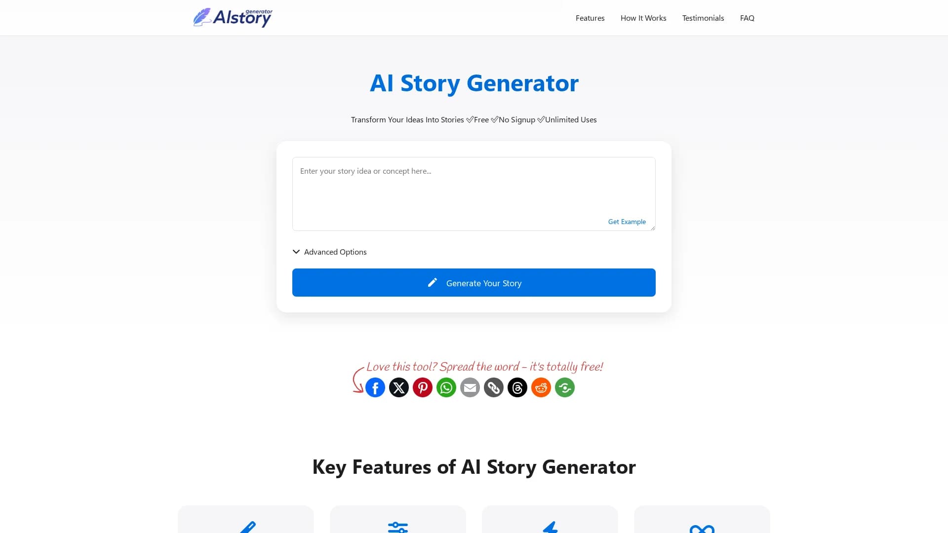 aistorygenerator-info homepage