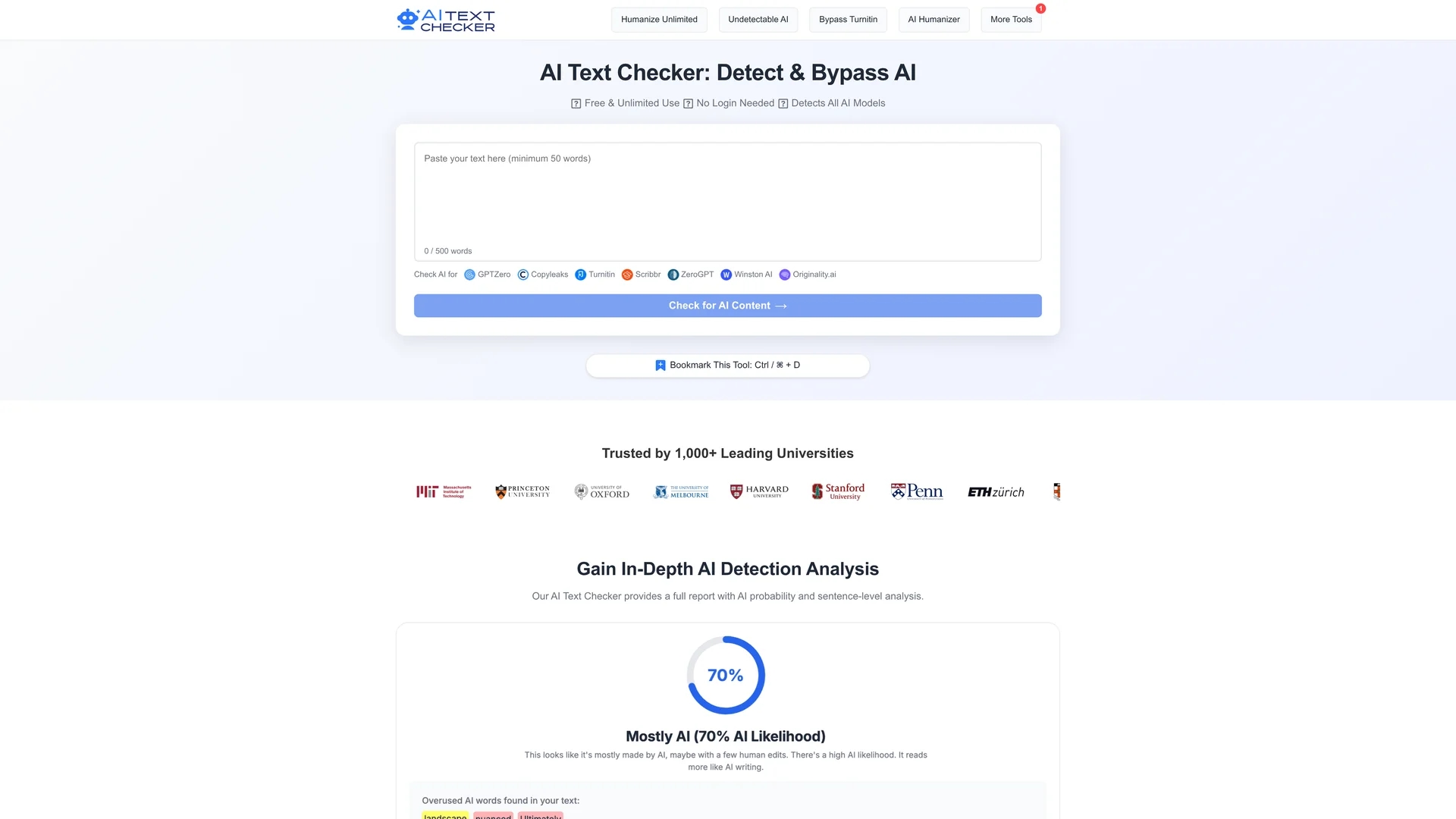 aitextchecker-pro homepage