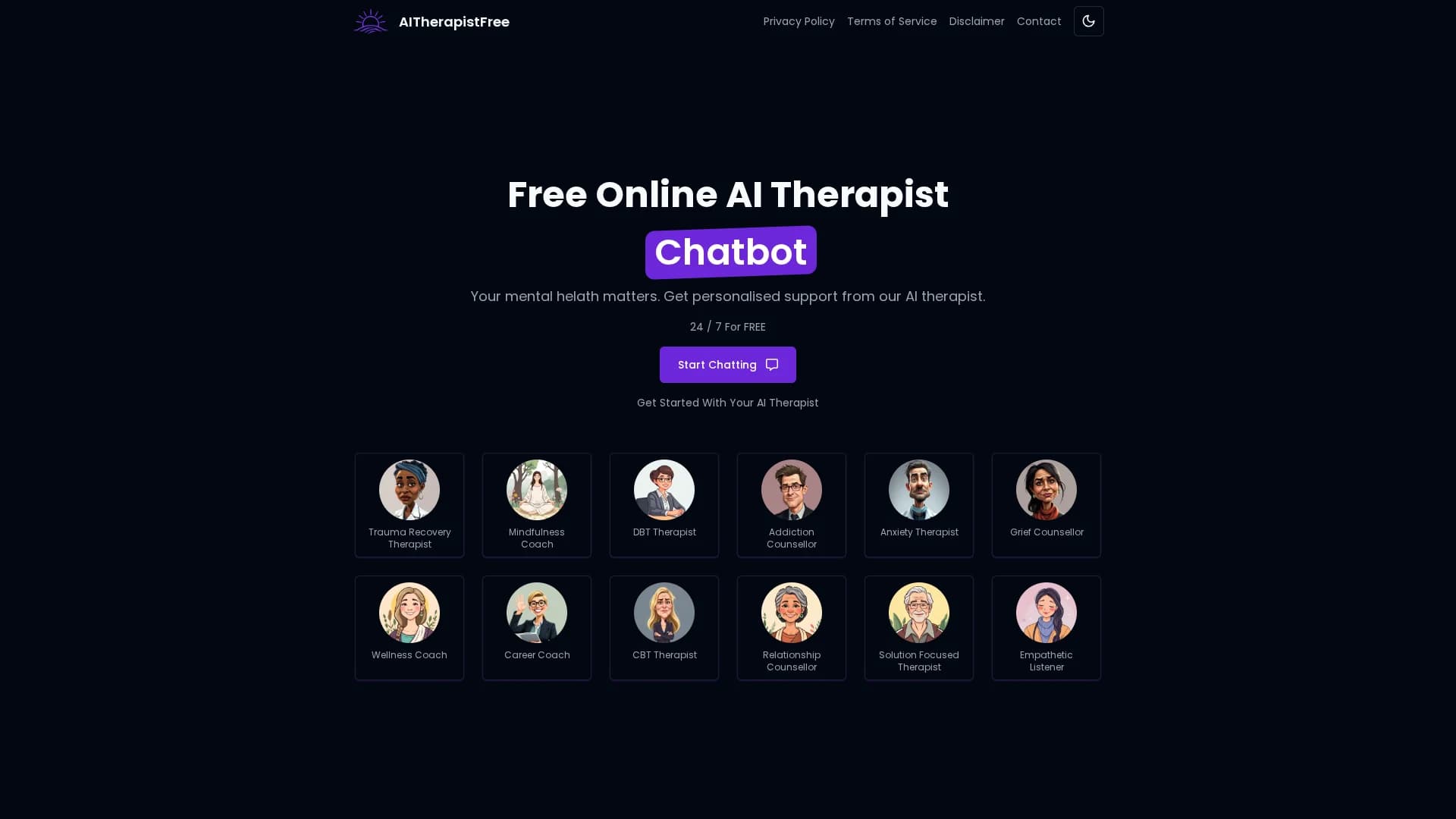 aitherapistfree homepage