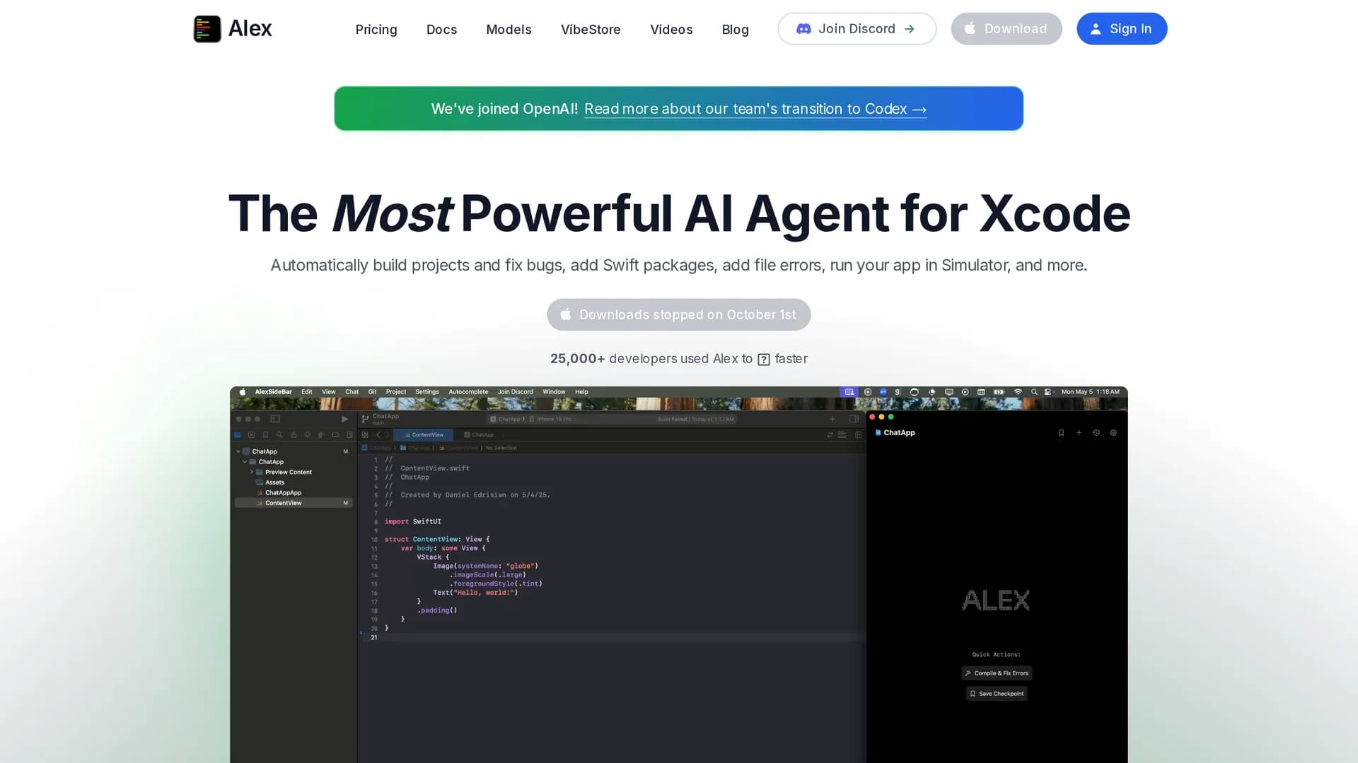 alex-codes homepage