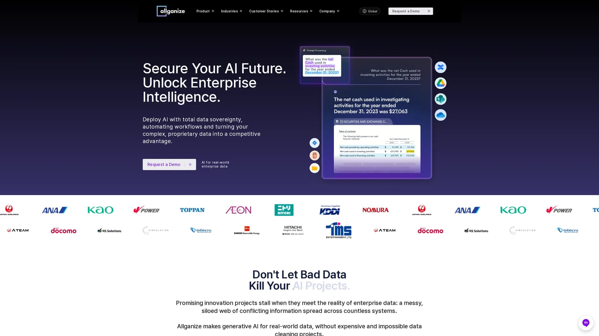 allganize-ai homepage