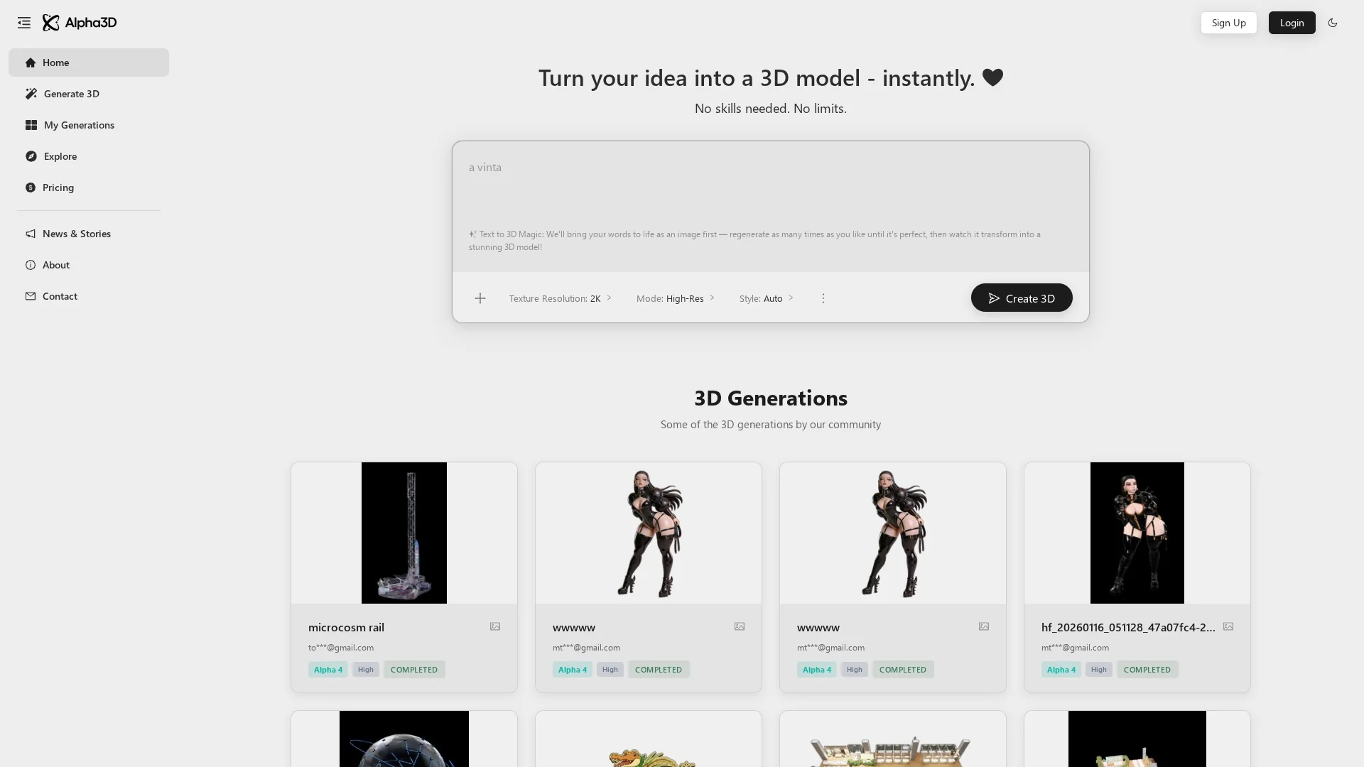 alpha3d homepage