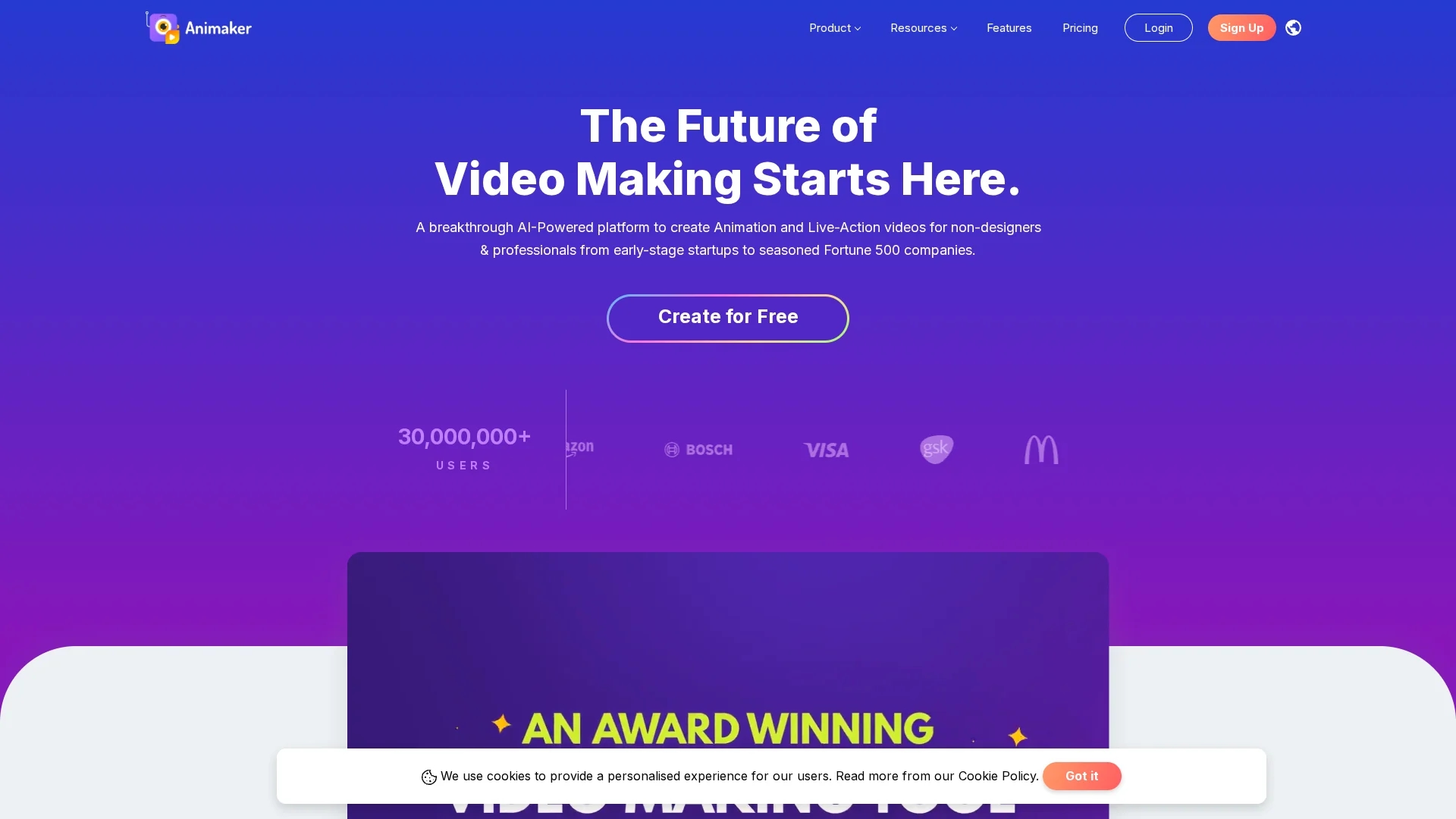 animaker-ai homepage