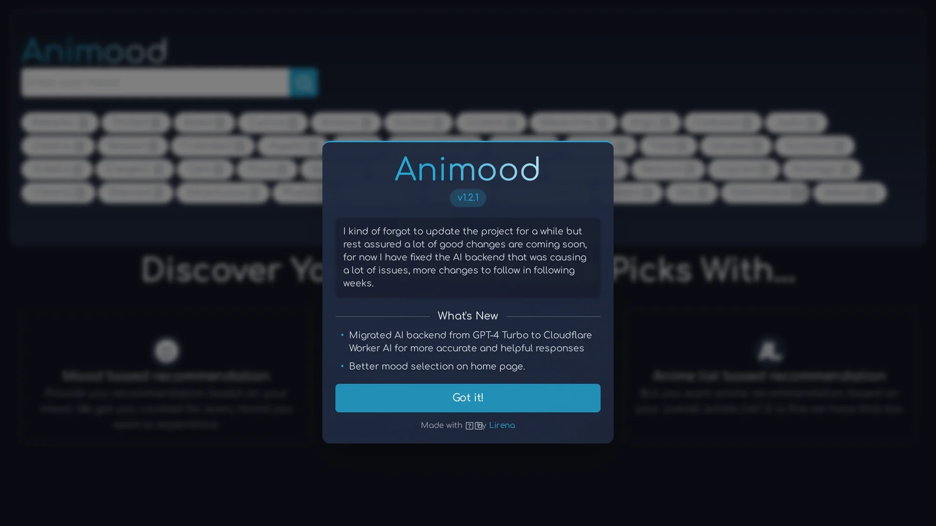 animood homepage