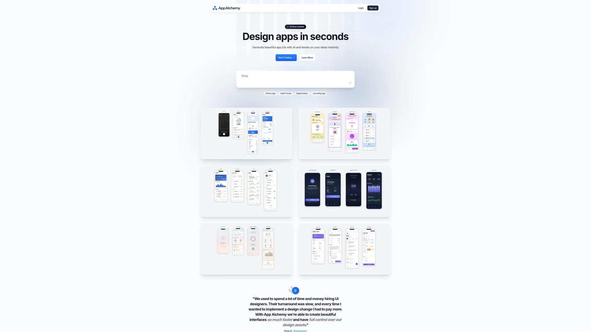 app-alchemy homepage