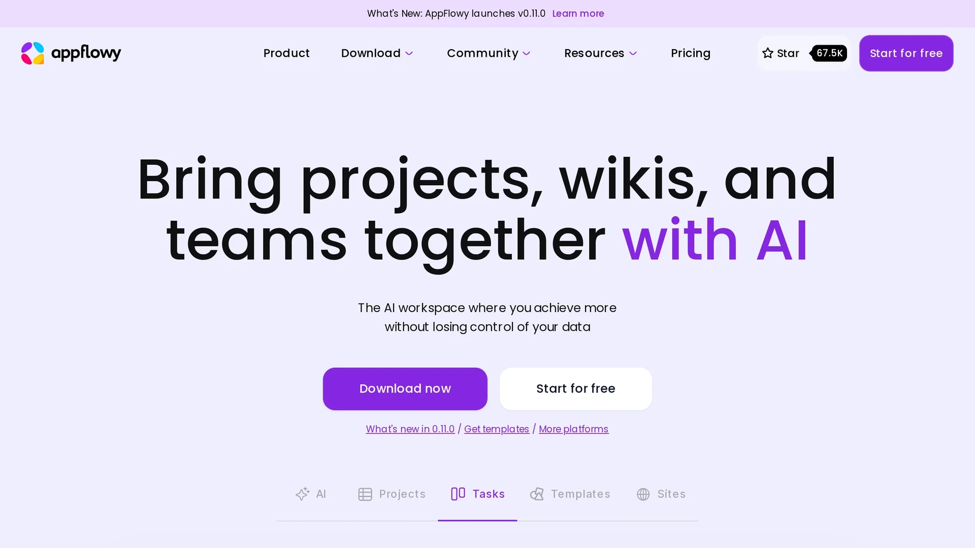appflowy-open-source-notion-alternative homepage
